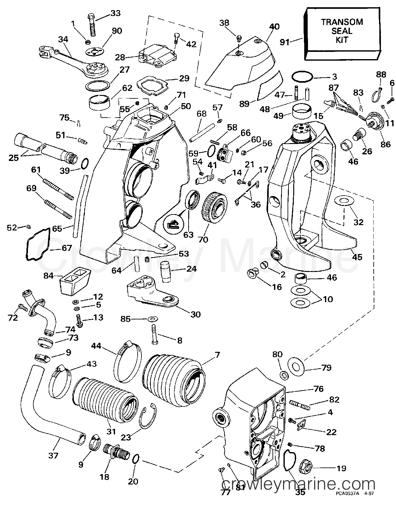 1997 Stern Drive 4.3 - 43FBPLKD - TRANSOM MOUNT