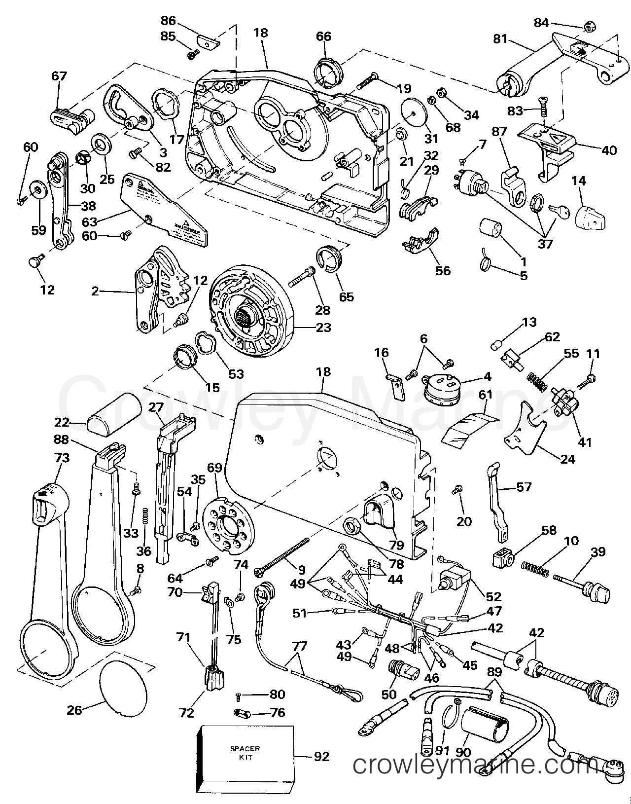 1986 Outboard 150 - J150STLCDC - REMOTE CONTROL