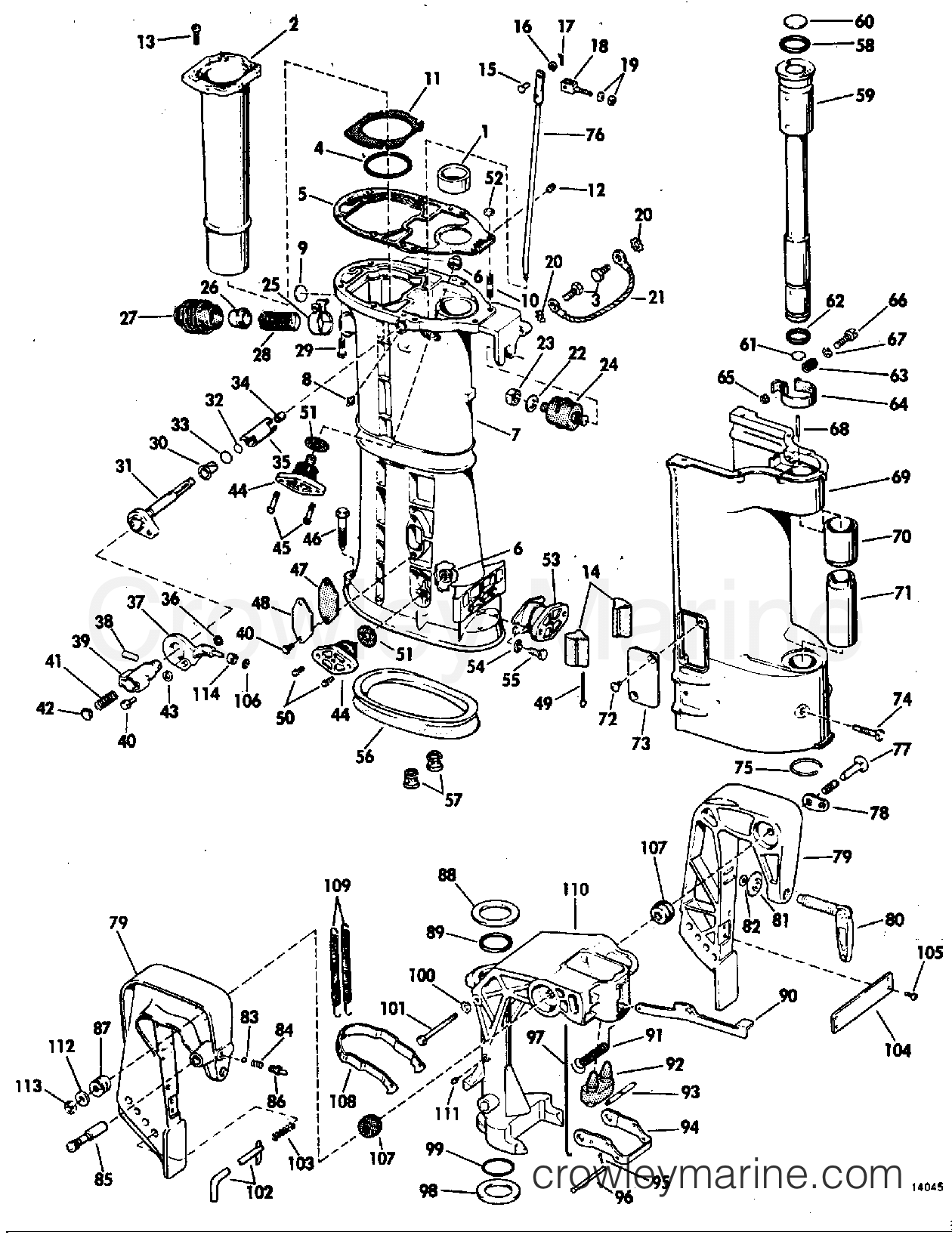 1968 Outboard 40 - RDSL-30D - LOWER UNIT GROUP