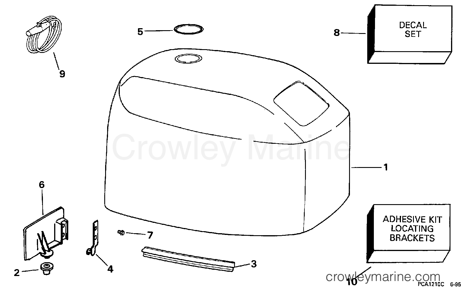 1998 Outboard 35 - SE35RWLECS - ENGINE COVER