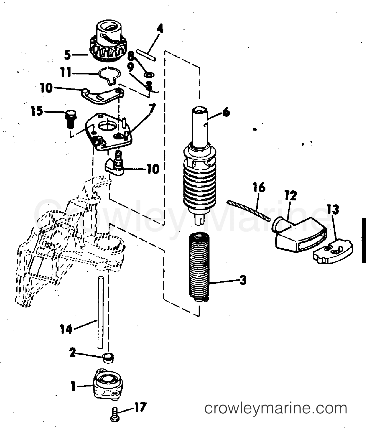 1976 Outboard 6 - 6RL76A - REWIND STARTER