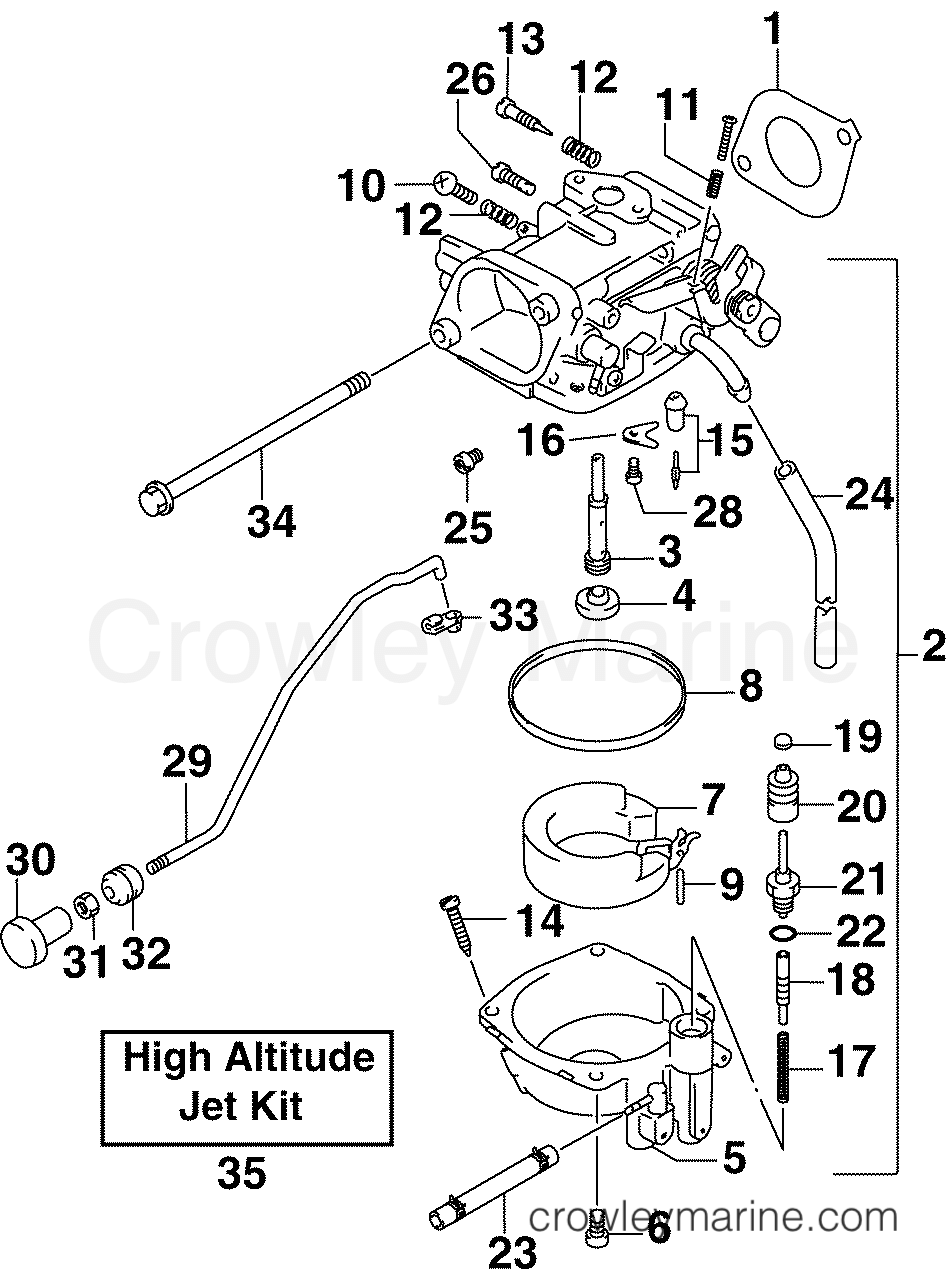 2004 Outboard 10 - J10EL4SRC - CARBURETOR