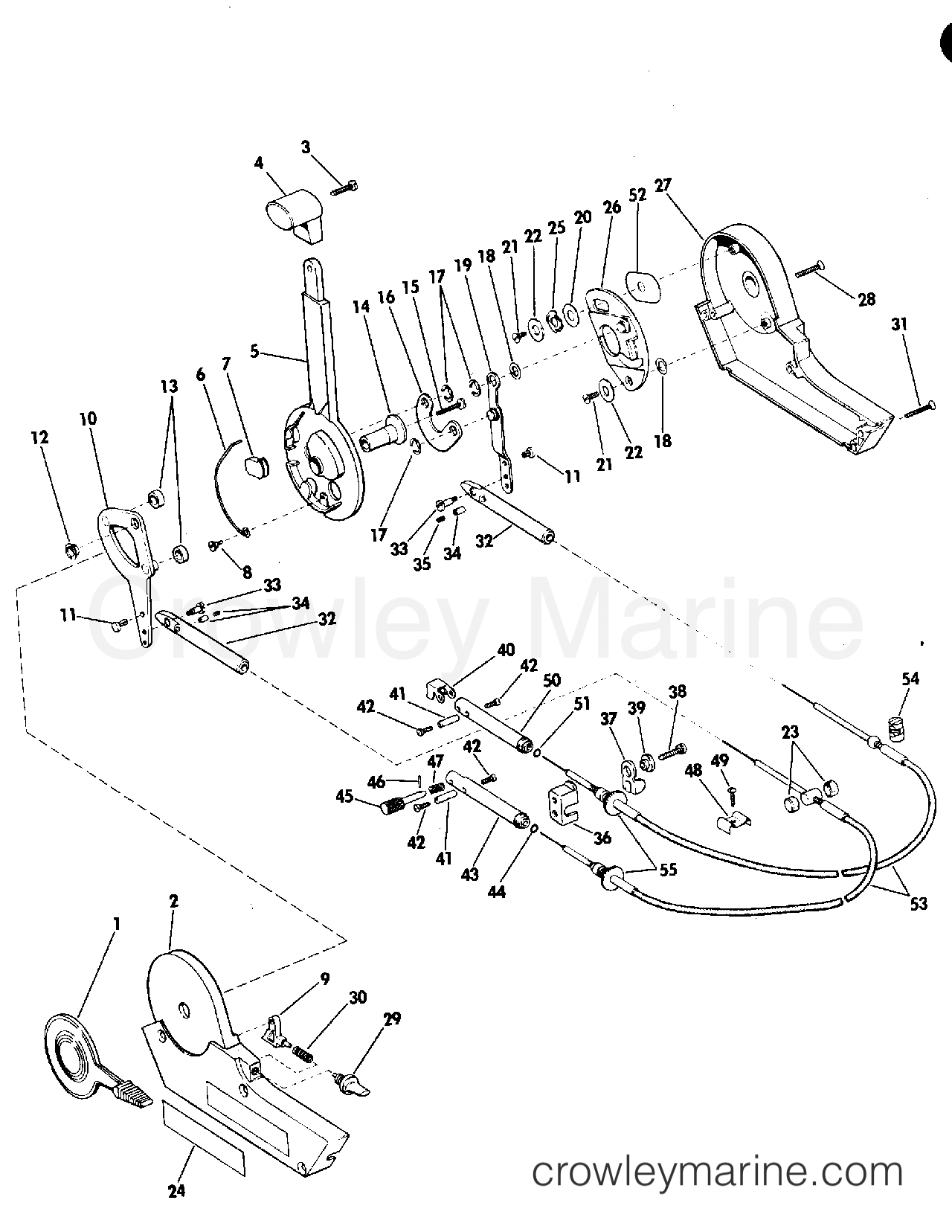 1976 Rigging Accessories - Remote Controls - SINGLE LEVER REMOTE CONTROL