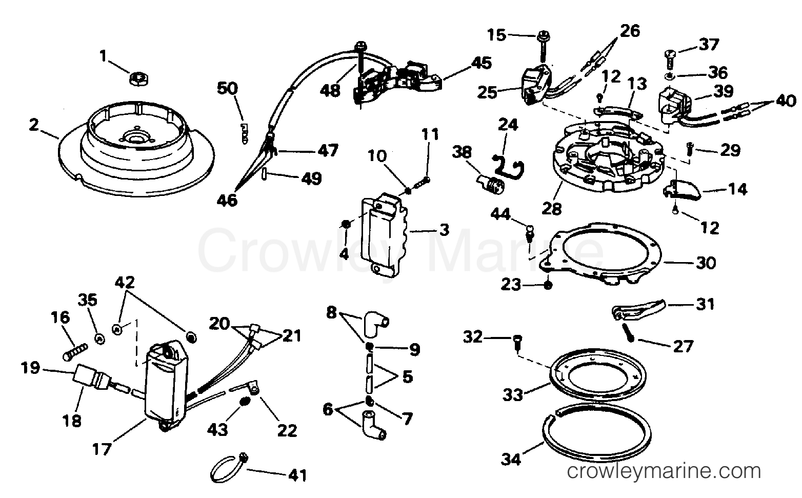 1996 Outboard 9.9 - J10REDD - IGNITION - ROPE