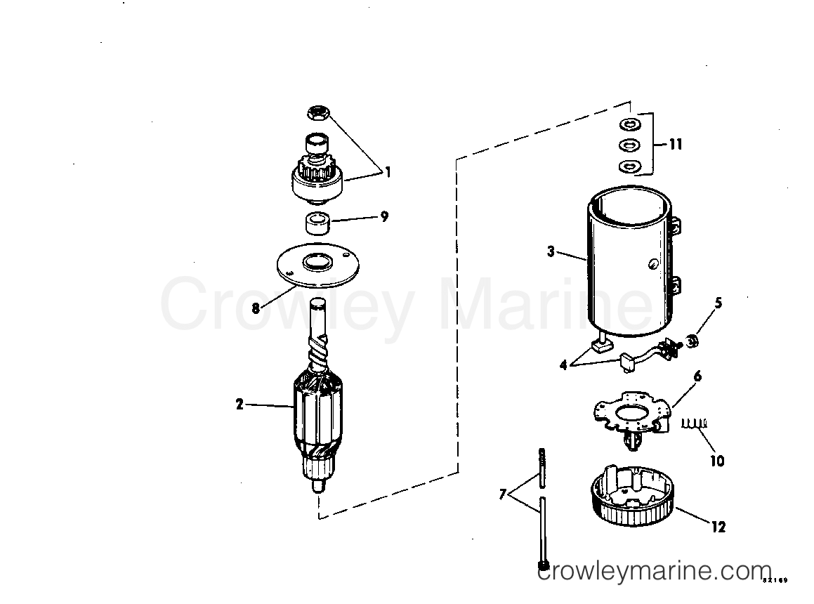 1979 Evinrude Outboards 150 - 150940C ELECTRIC STARTER PRESTOLITE MODELS MJL-4005 section