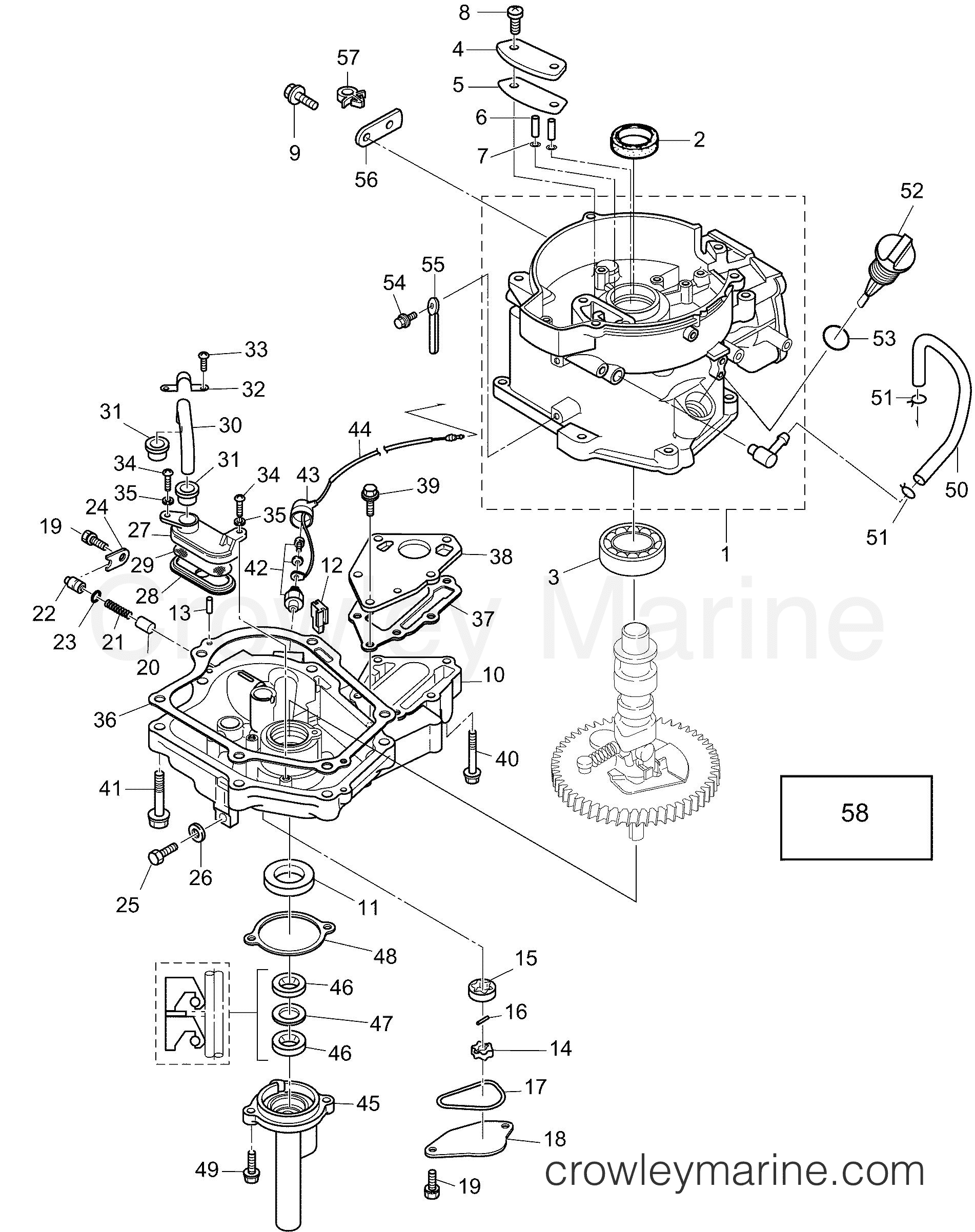 AA Outboard 4 PORTABLE - E4RL4AAA - CYLINDER & CRANKCASE