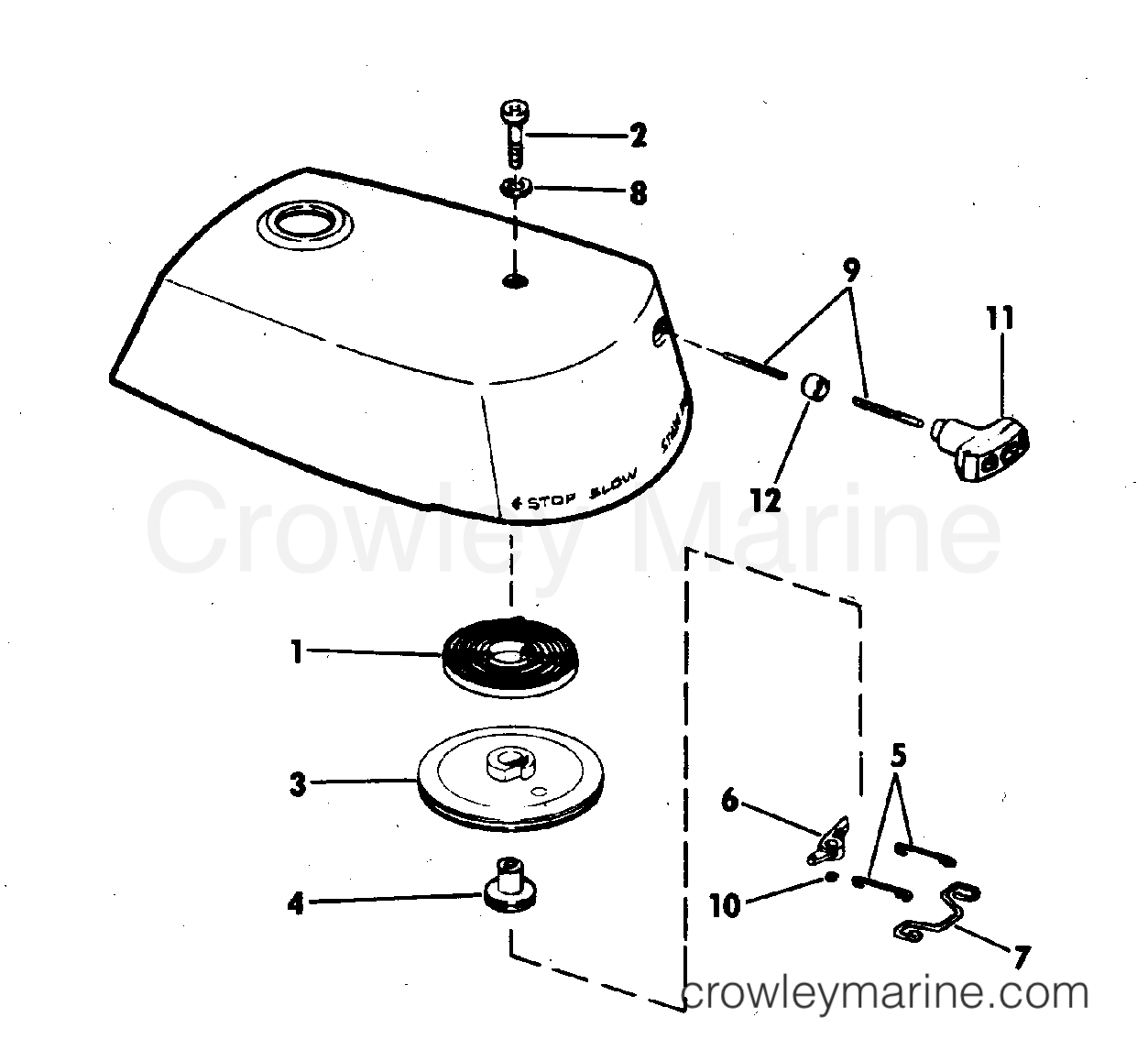 1981 Outboard 4 - J4BRCIC - REWIND STARTER