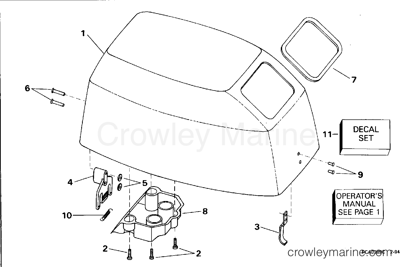 1994 Outboard 6 - E6SLERE - ENGINE COVER