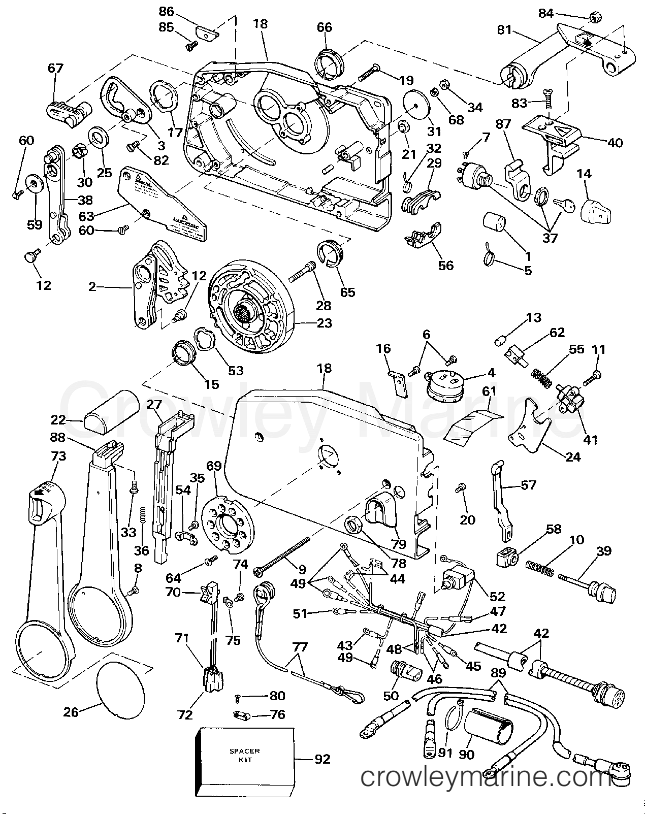 1987 Outboard 150 - J150TLCUR - REMOTE CONTROL