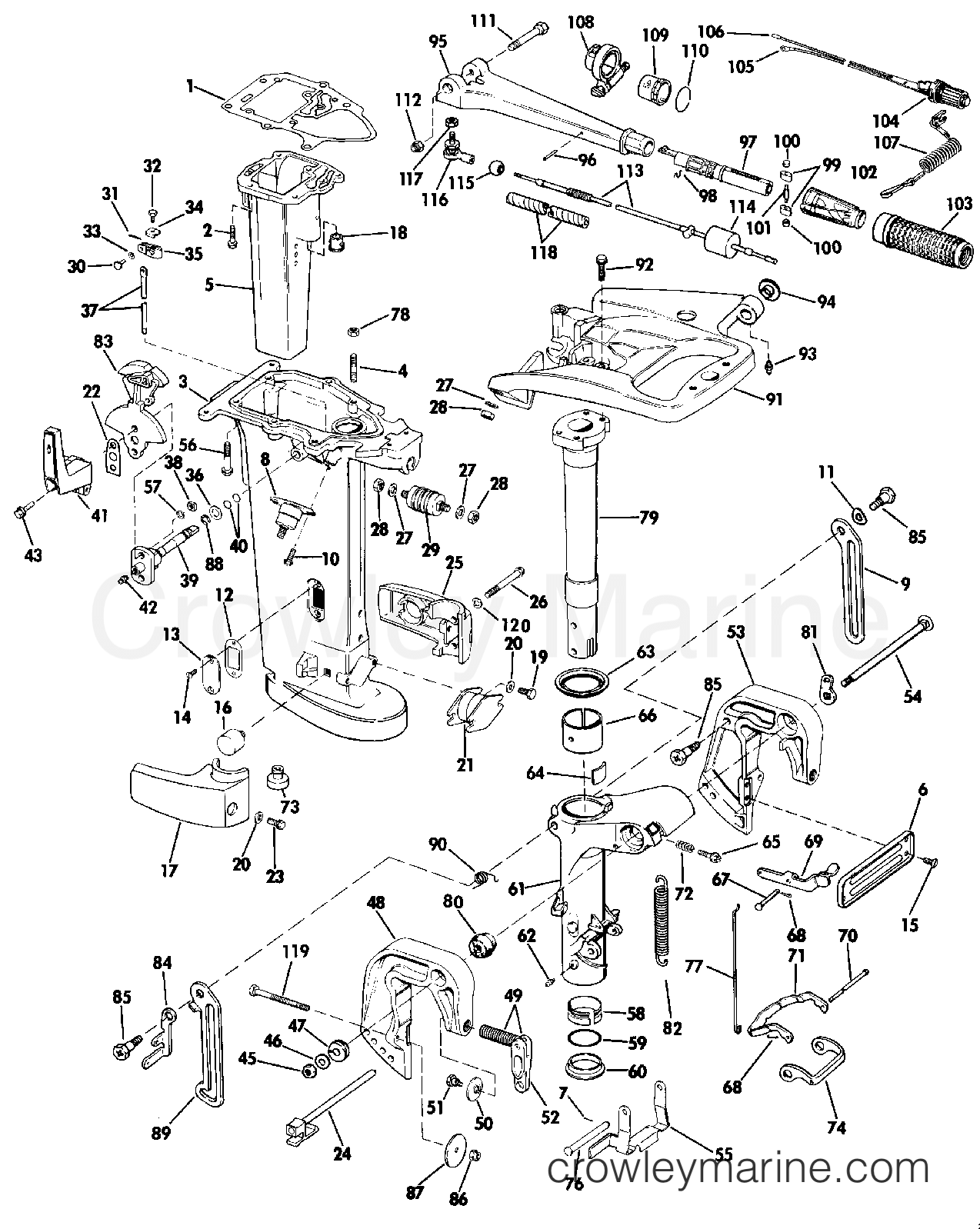 1987 Outboard 25 - J25RWCUR - MIDSECTION