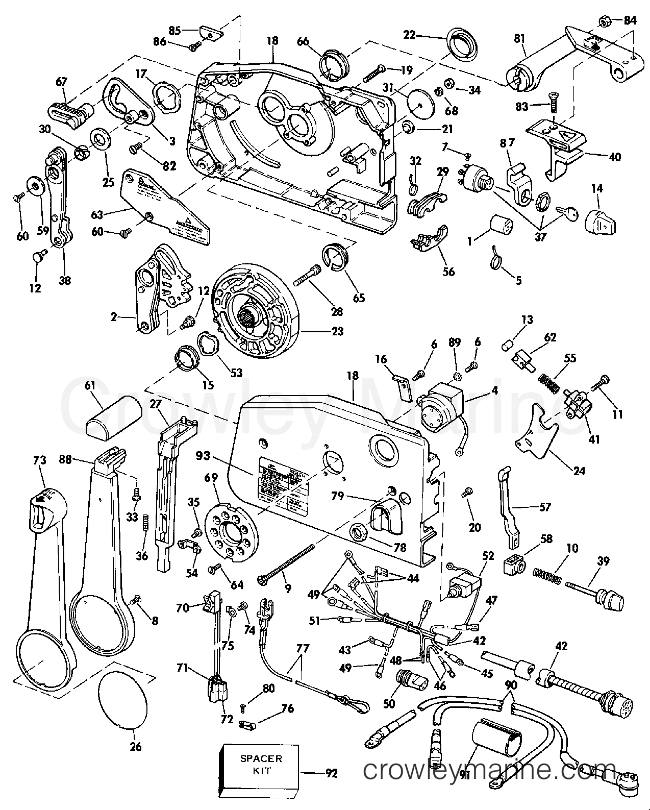 1989 Outboard 150 - J150STLCEM - REMOTE CONTROL