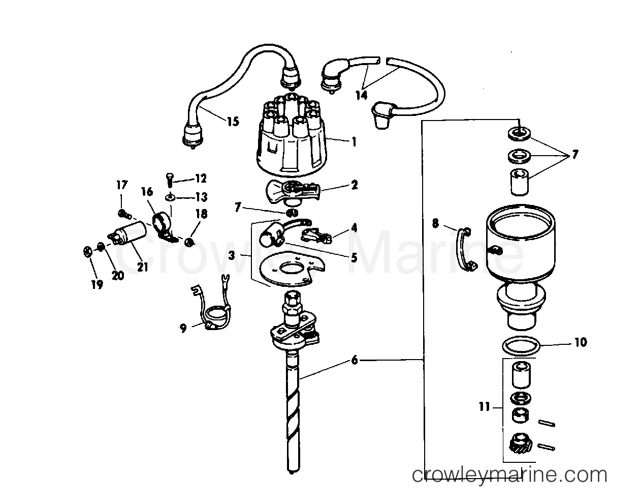 1978 OMC Stern Drive 240 - 990250P DISTRIBUTOR GROUP 240 HP MODELS section
