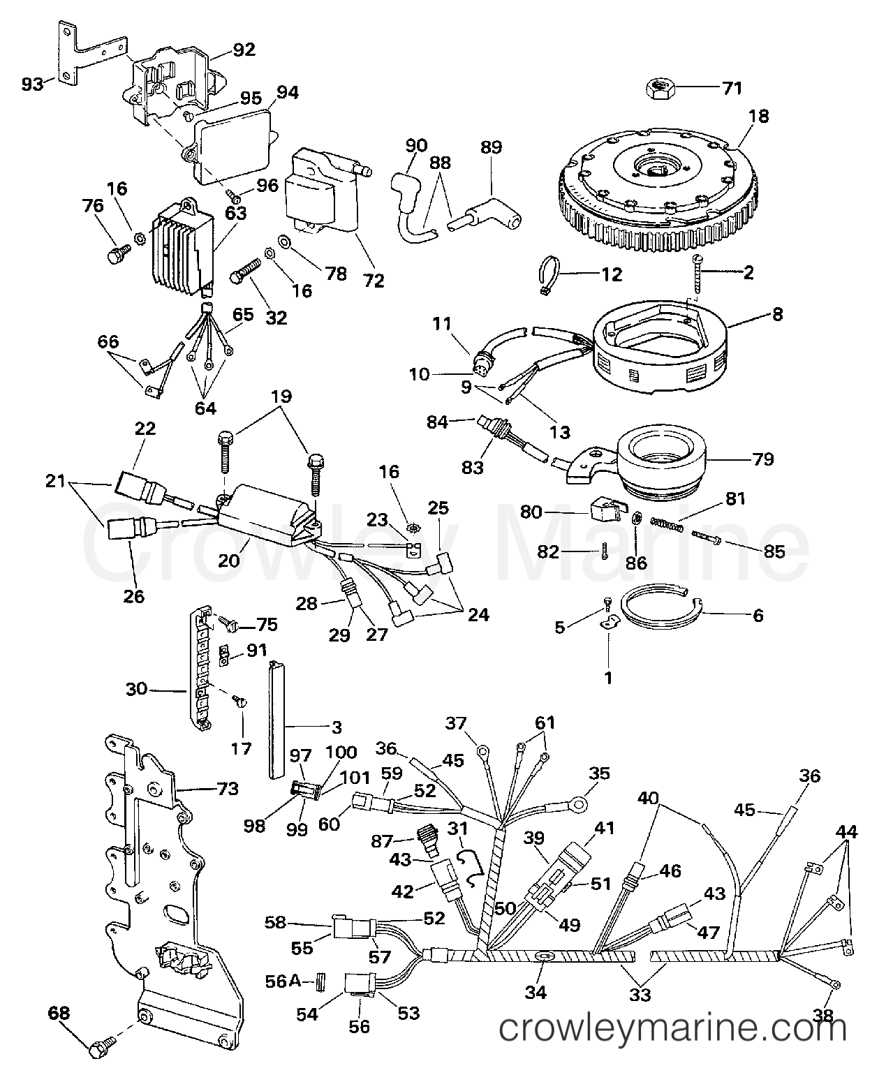 1998 Outboard 65 - SJ65WMLD - IGNITION SYSTEM