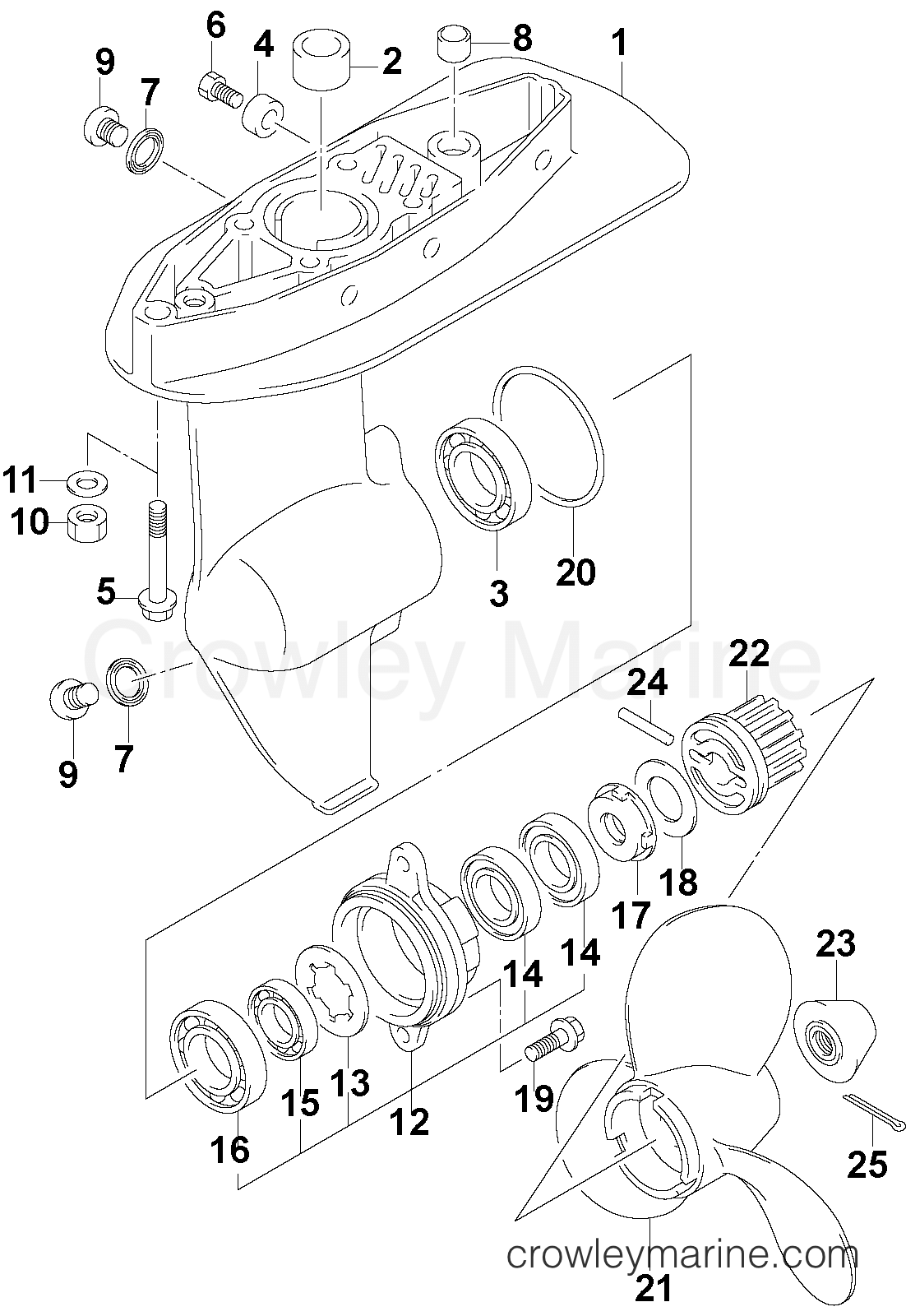 2003 Outboard 5 - J5RL4STS - GEARCASE