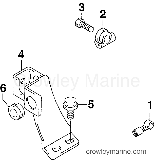2004 Outboard 10 - J10EL4SRC - CONTROL CABLE BRACKET (J10EL4SRC MODEL ONLY)