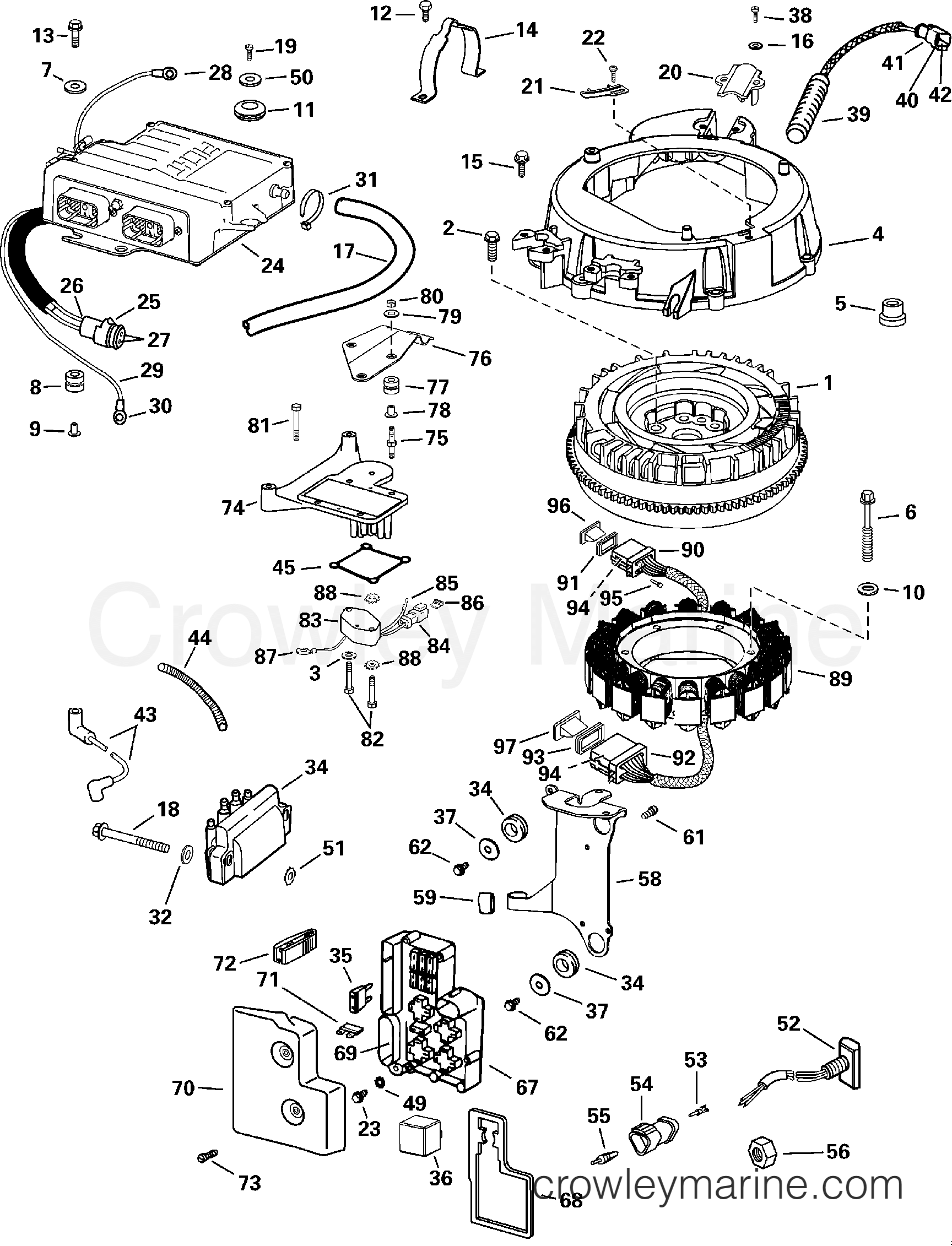 2000 Outboard 75 - E75FPLSSH - ELECTRICAL SYSTEM