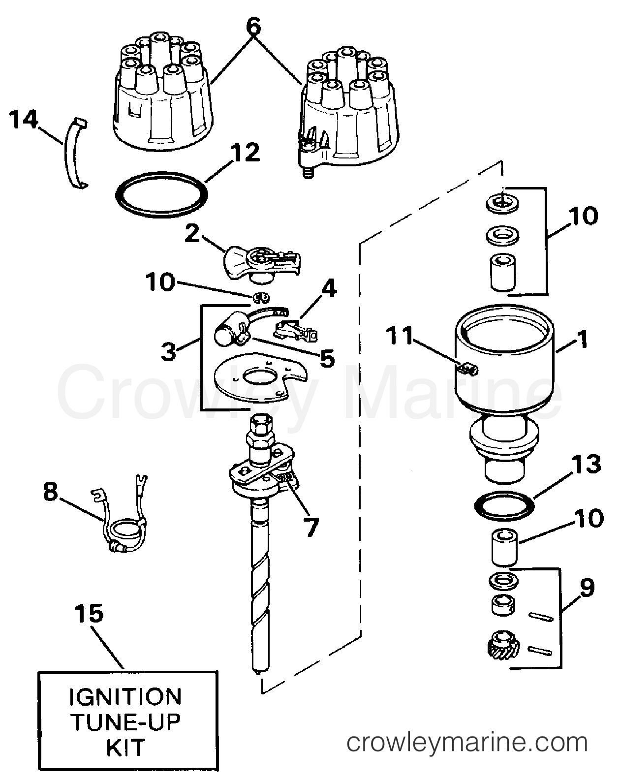 1987 Stern Drive 7.5 - 754BPSRC - DISTRIBUTOR