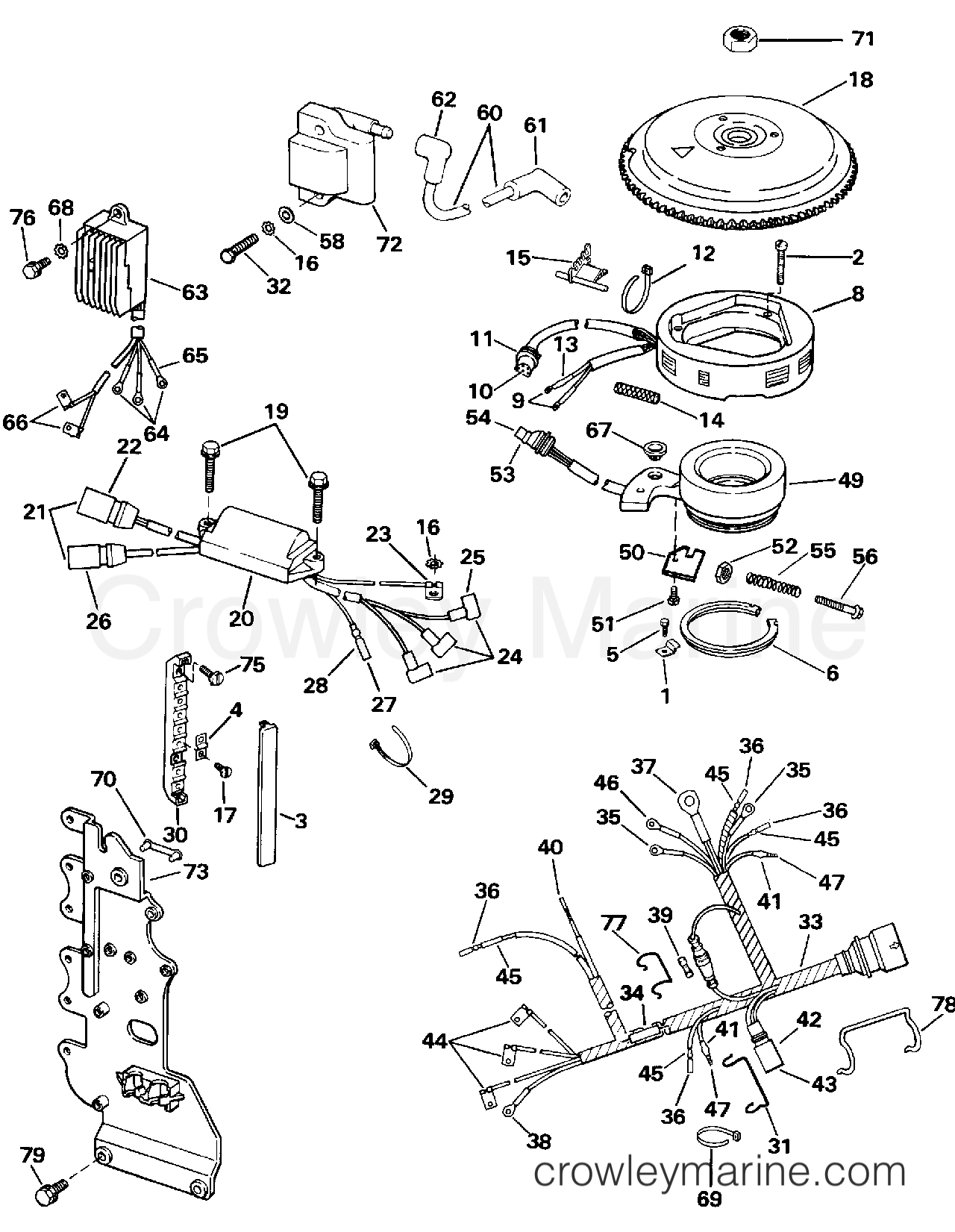 1992 Outboard 60 - J60ELENE - IGNITION SYSTEM