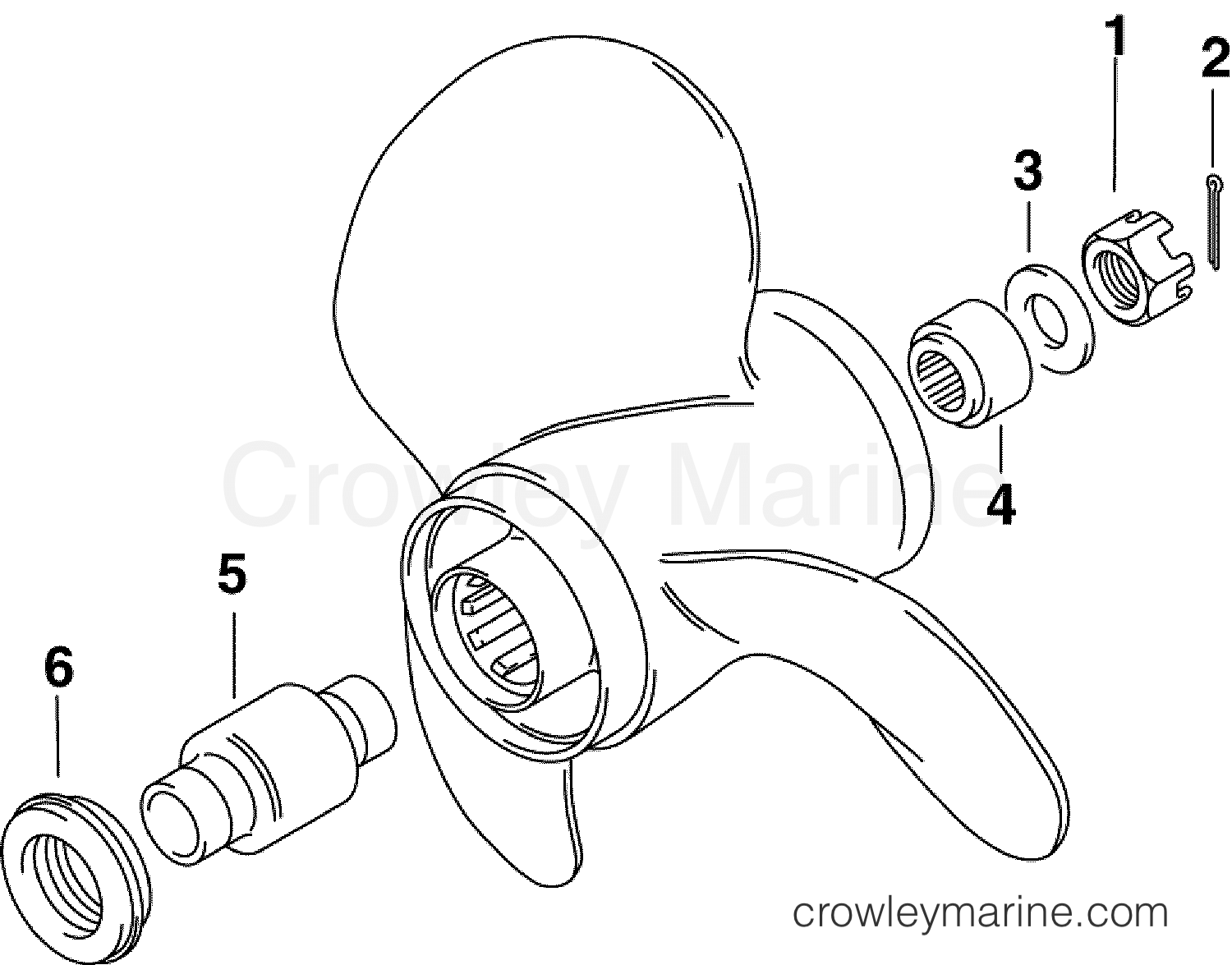 2007 Outboard 30 - J30TEL4SUA - PROPELLER HARDWARE