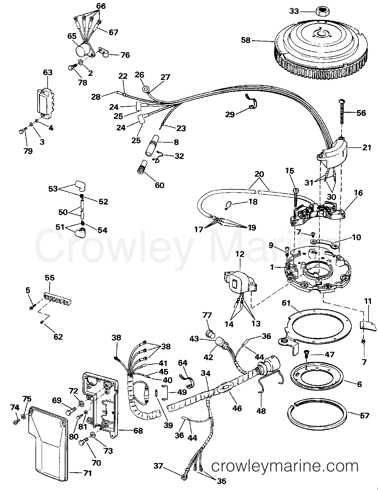 1990 Outboard 48 - VJ48ESLESA - IGNITION SYSTEM