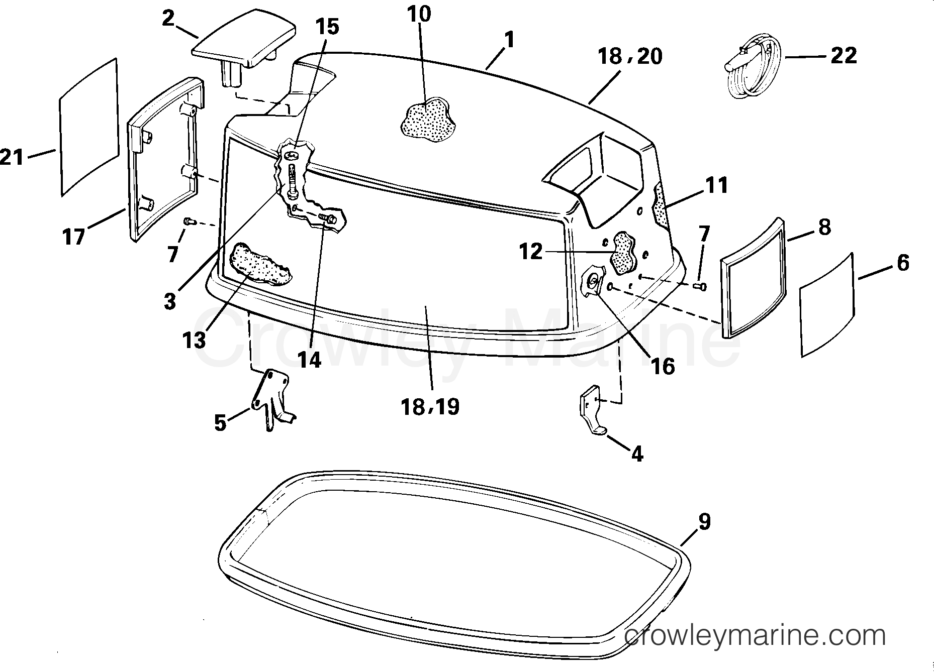 2002 Outboard 30 - J30ELSNF - ENGINE COVER