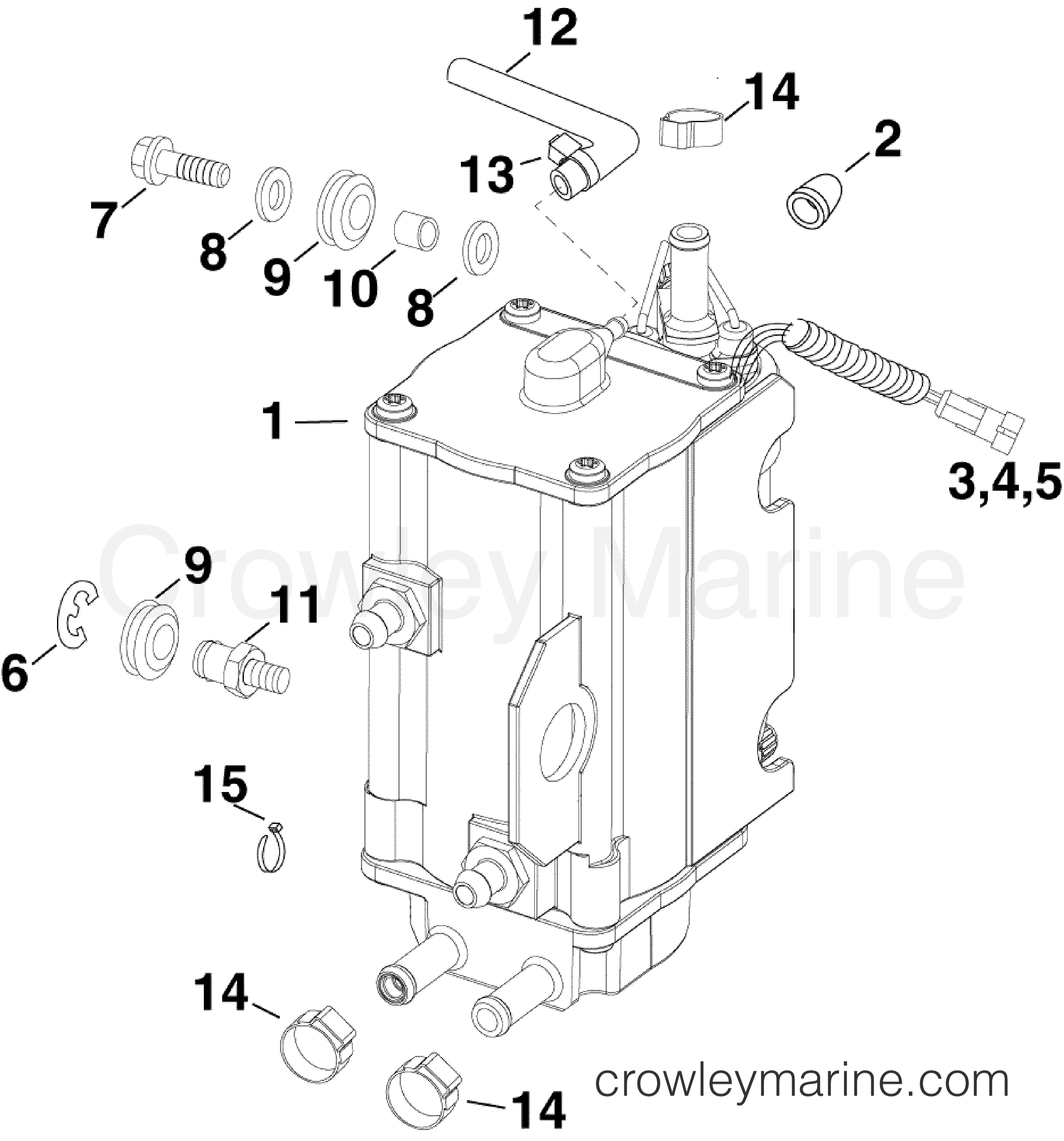 2010 Evinrude Outboards 250 - DE250CXISF FUEL PUMP & VAPOR SEPARATOR section