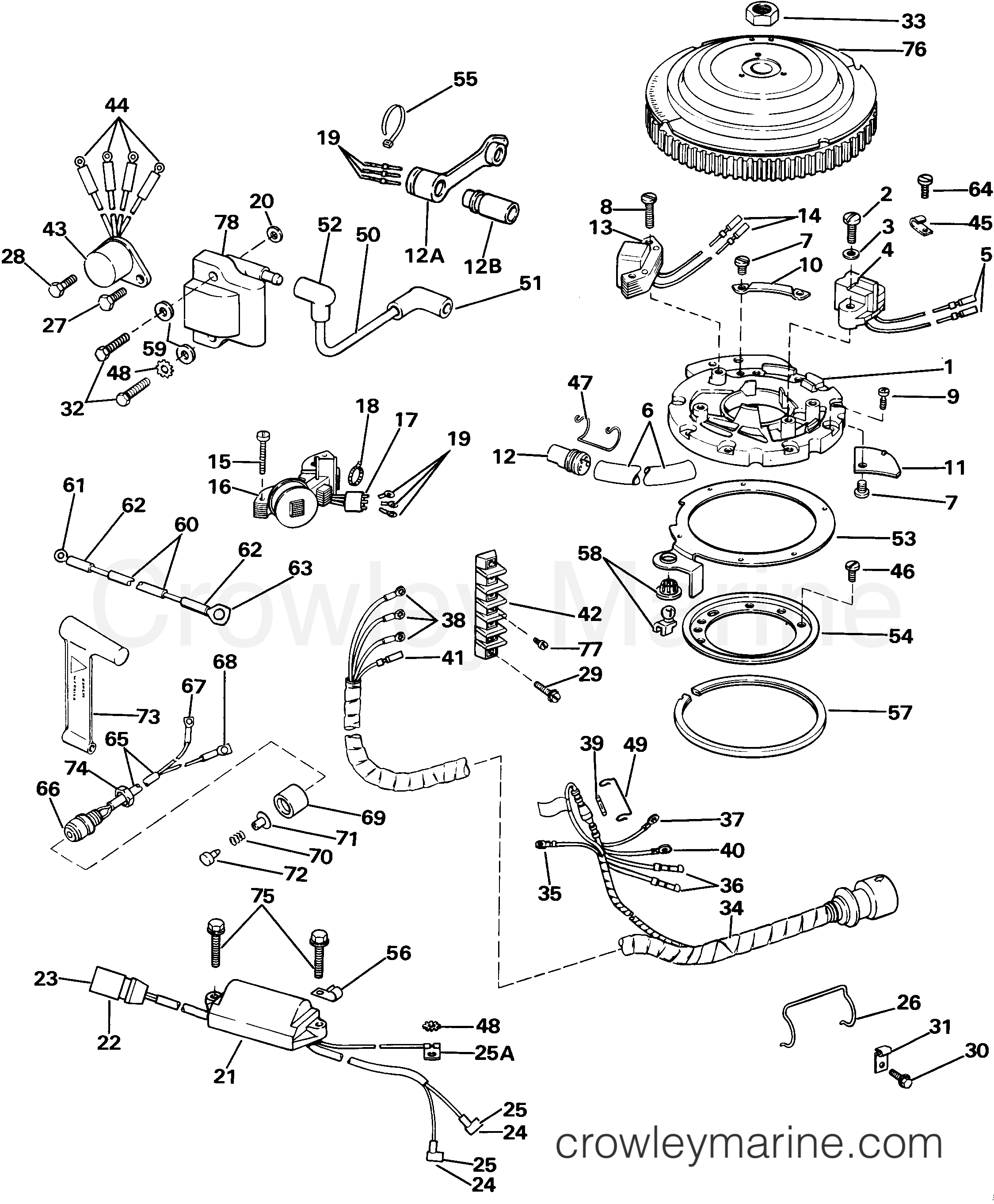 1985 Outboard 40 - J40TECOB - IGNITION SYSTEM