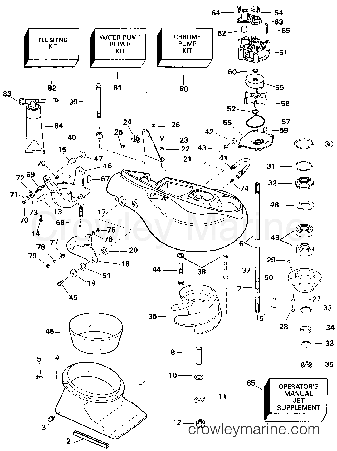 1993 Johnson Outboards 115 - TJ115TLETS JET DRIVE UNIT section