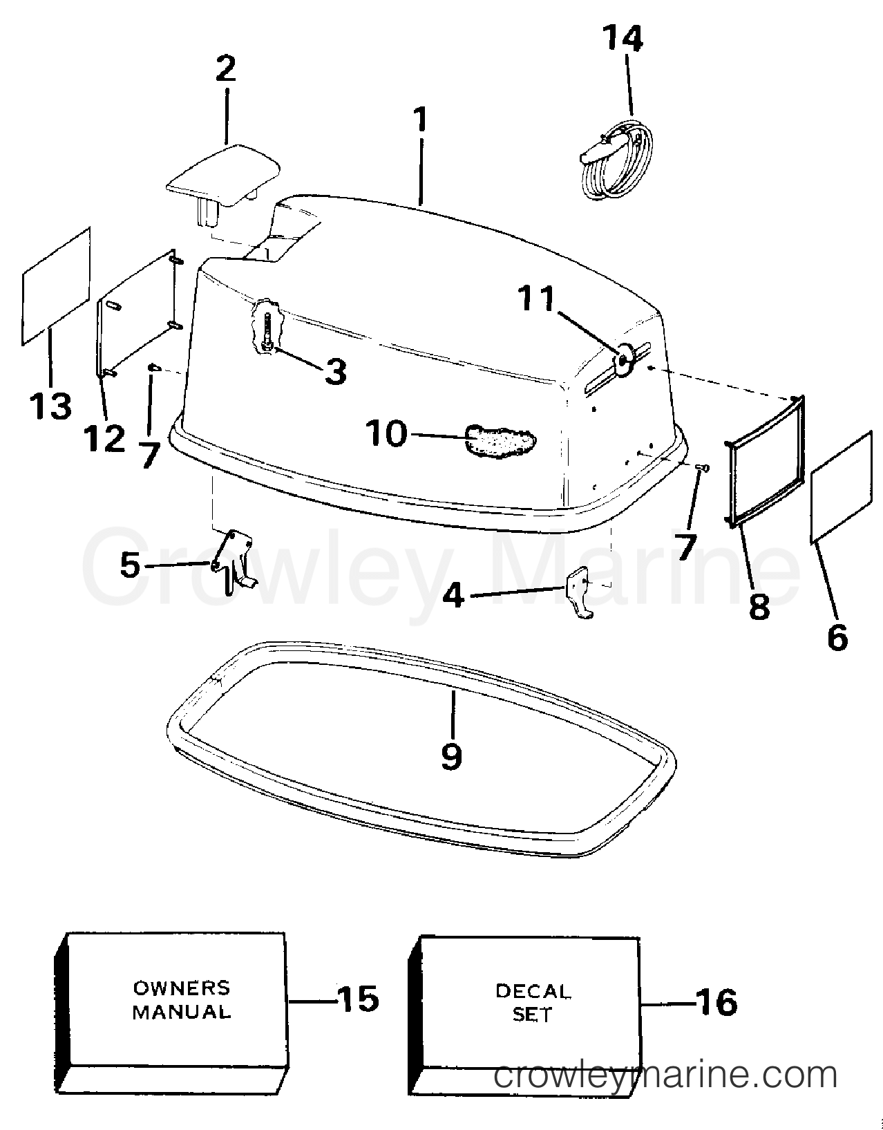 1987 Outboard 30 - E30TECUB - ENGINE COVER - JOHNSON