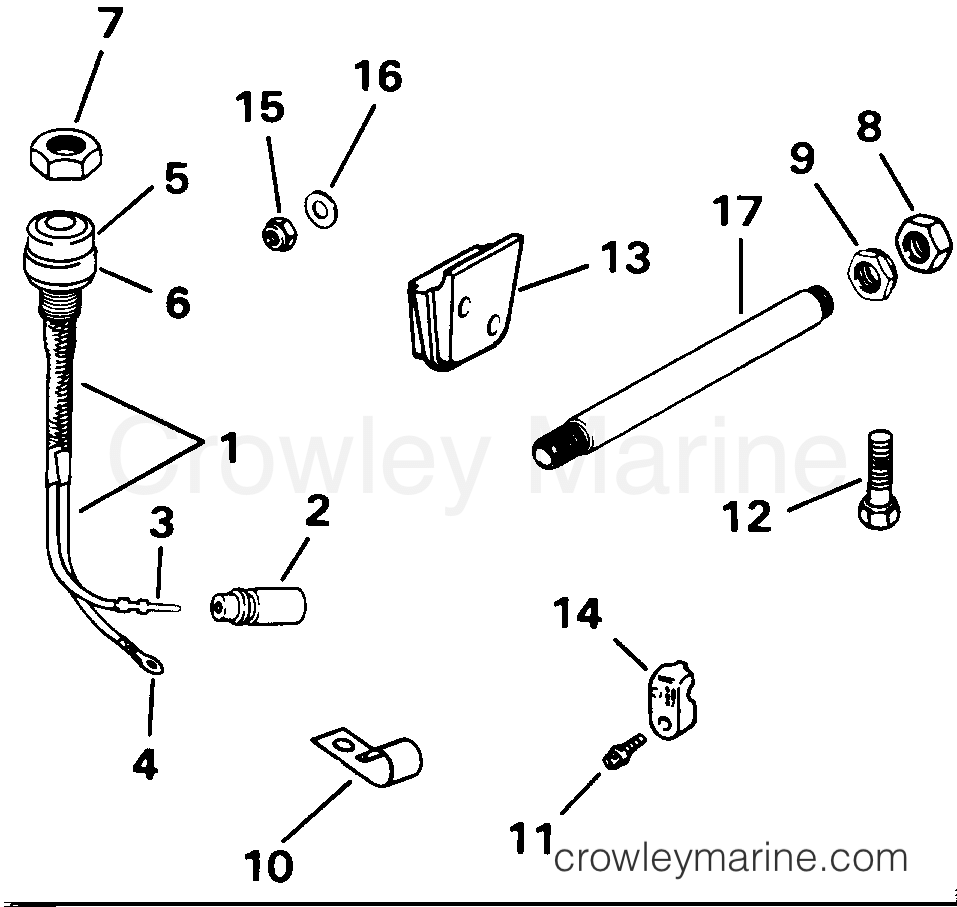 1992 Rigging Accessories - Remote Controls - REMOTE CONTROL CONVERSION KIT - 125 COMMERCIAL TE MODELS