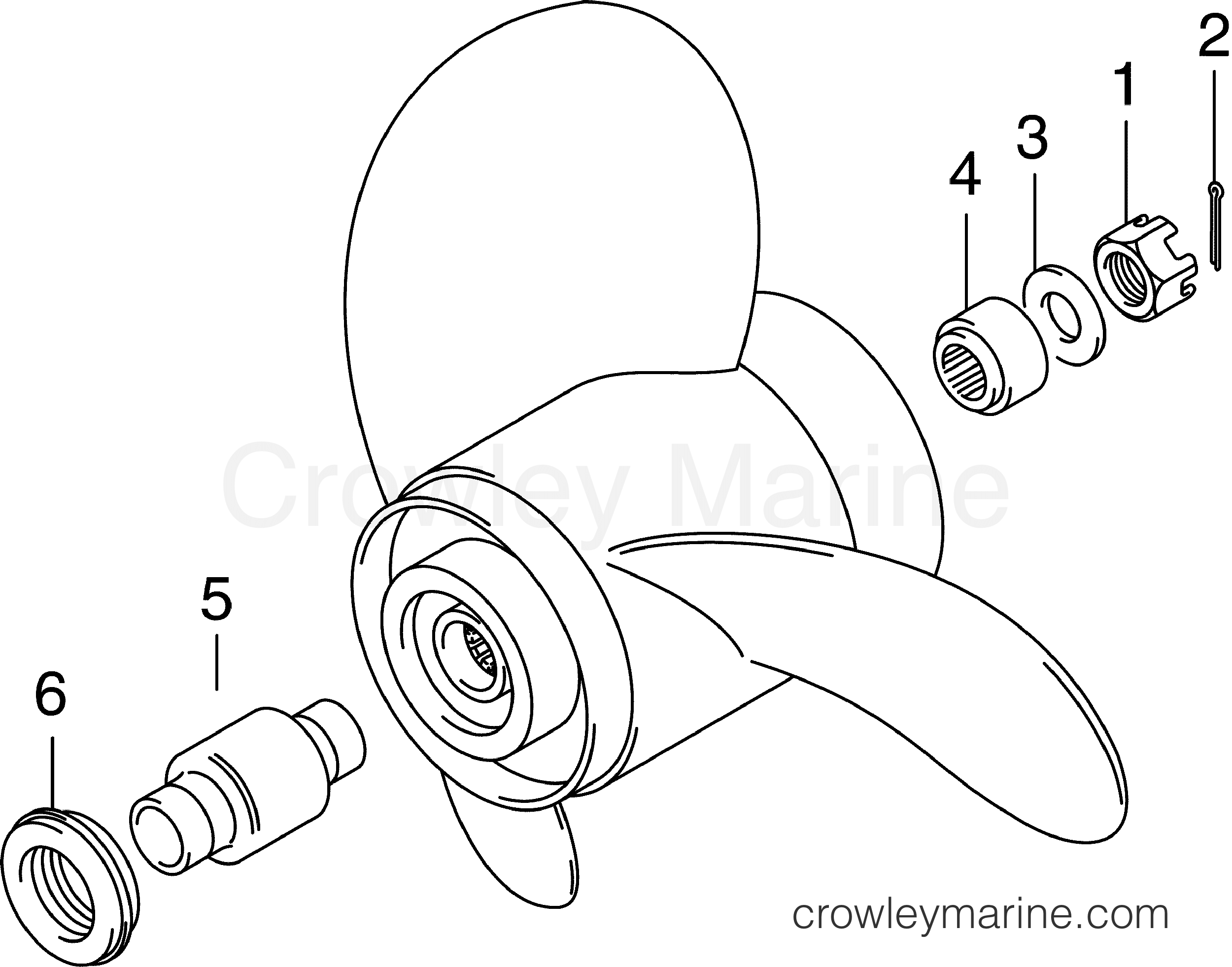 2006 Outboard 25 - J25RL4SDC - PROPELLER HARDWARE
