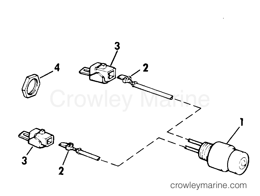1975 Outboard 9.9 - 10554C - SHORTING SWITCH