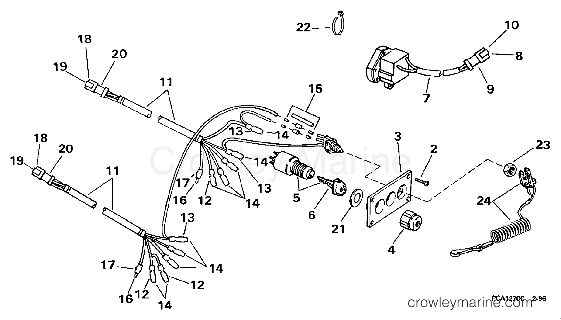 1997 Rigging Accessories - Electrical System - IGNITION SWITCH & STOP SWITCH - DUAL ENGINE