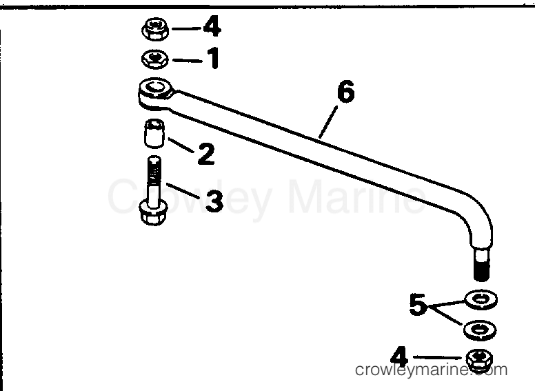 1994 Evinrude Outboards 112 - XE112TSLERS STEERING LINK KIT section