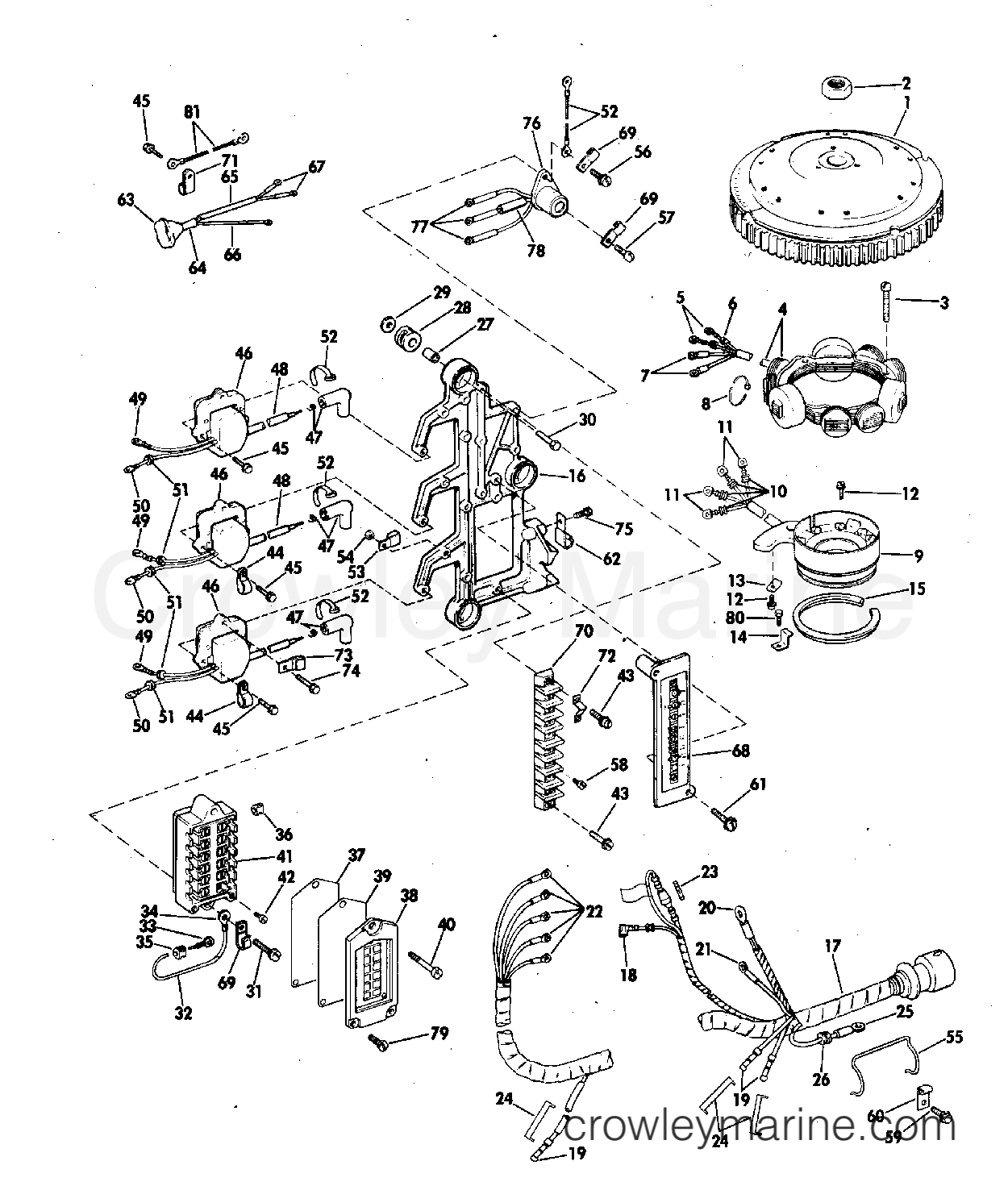 1972 Outboard 65 - 65ES72S - IGNITION SYSTEM