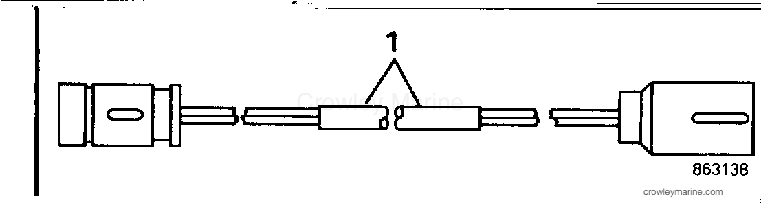 1995 Rigging OMC Stern Drive - All Models - TRIM CABLE