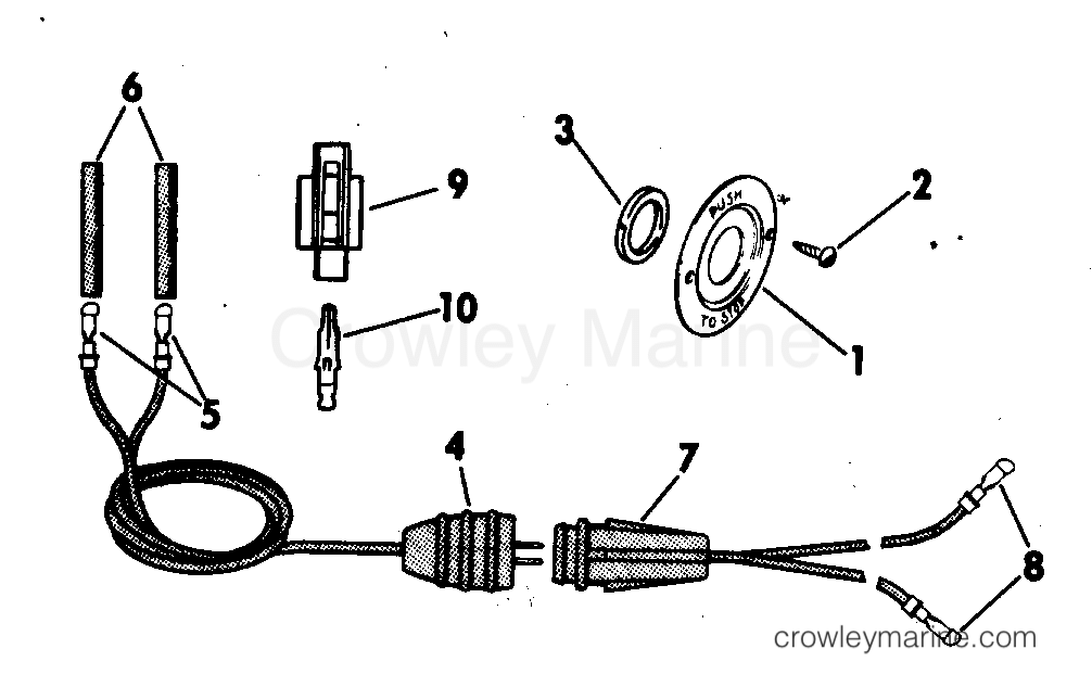 1978 Rigging Accessories - Electrical System - STOP SWITCH EXTENSION KIT MANUAL START MODELS