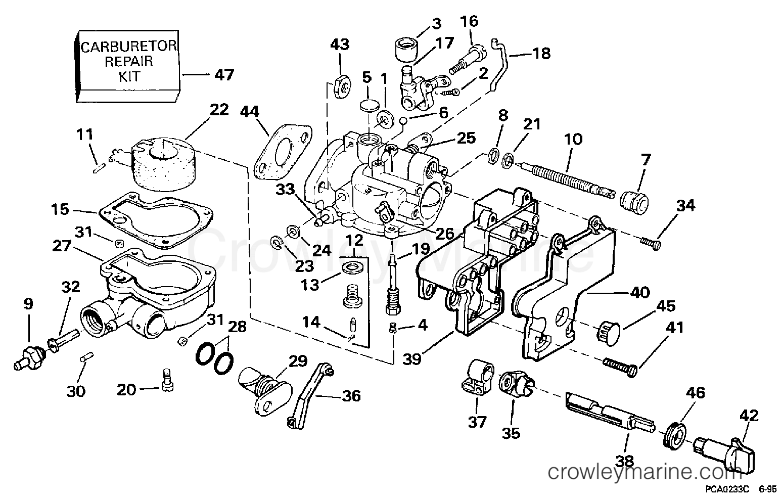 1997 Evinrude Outboards 3 - E3REUC CARBURETOR section