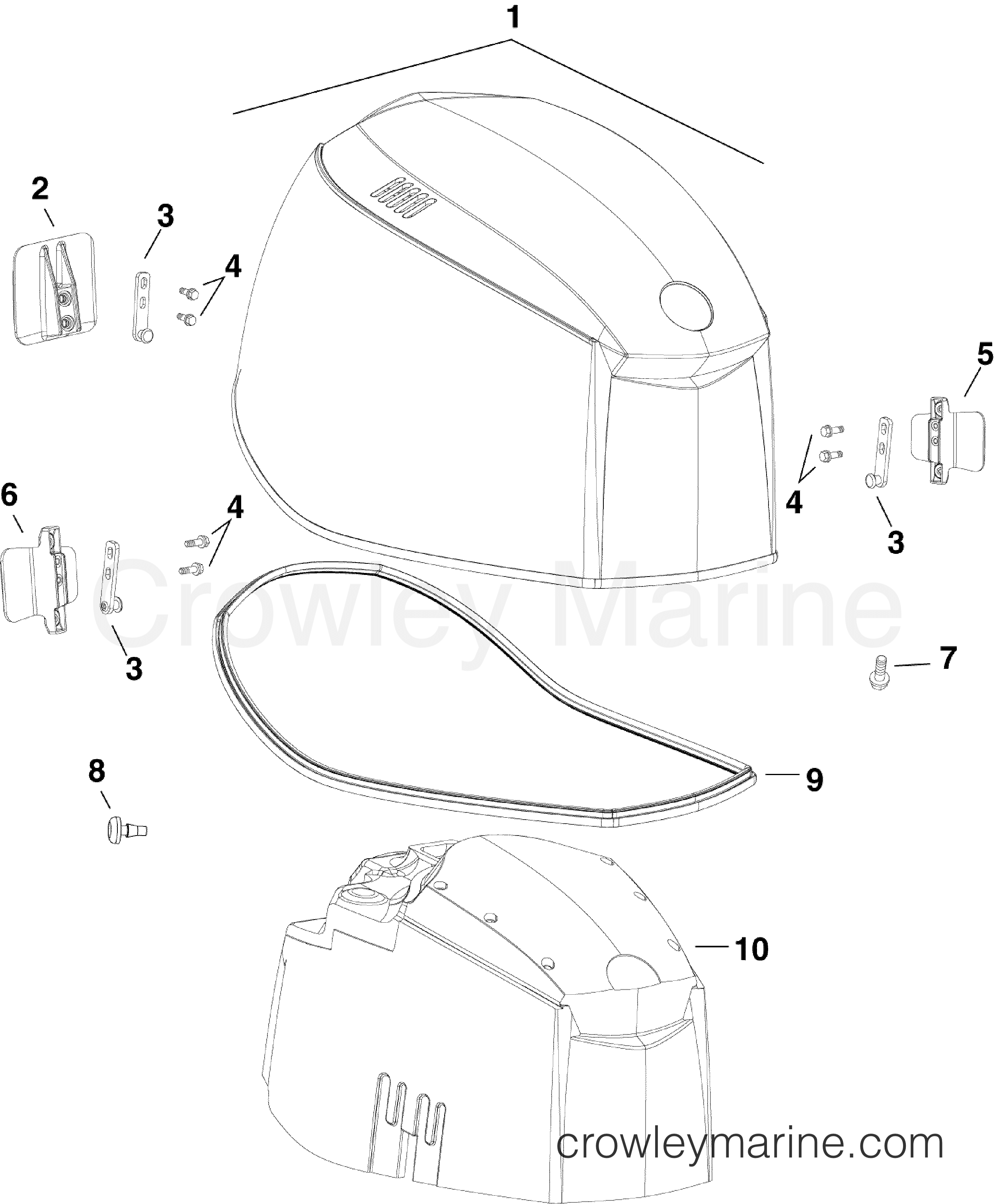 2007 Outboard 225 - E225DPLSUA - ENGINE COVER