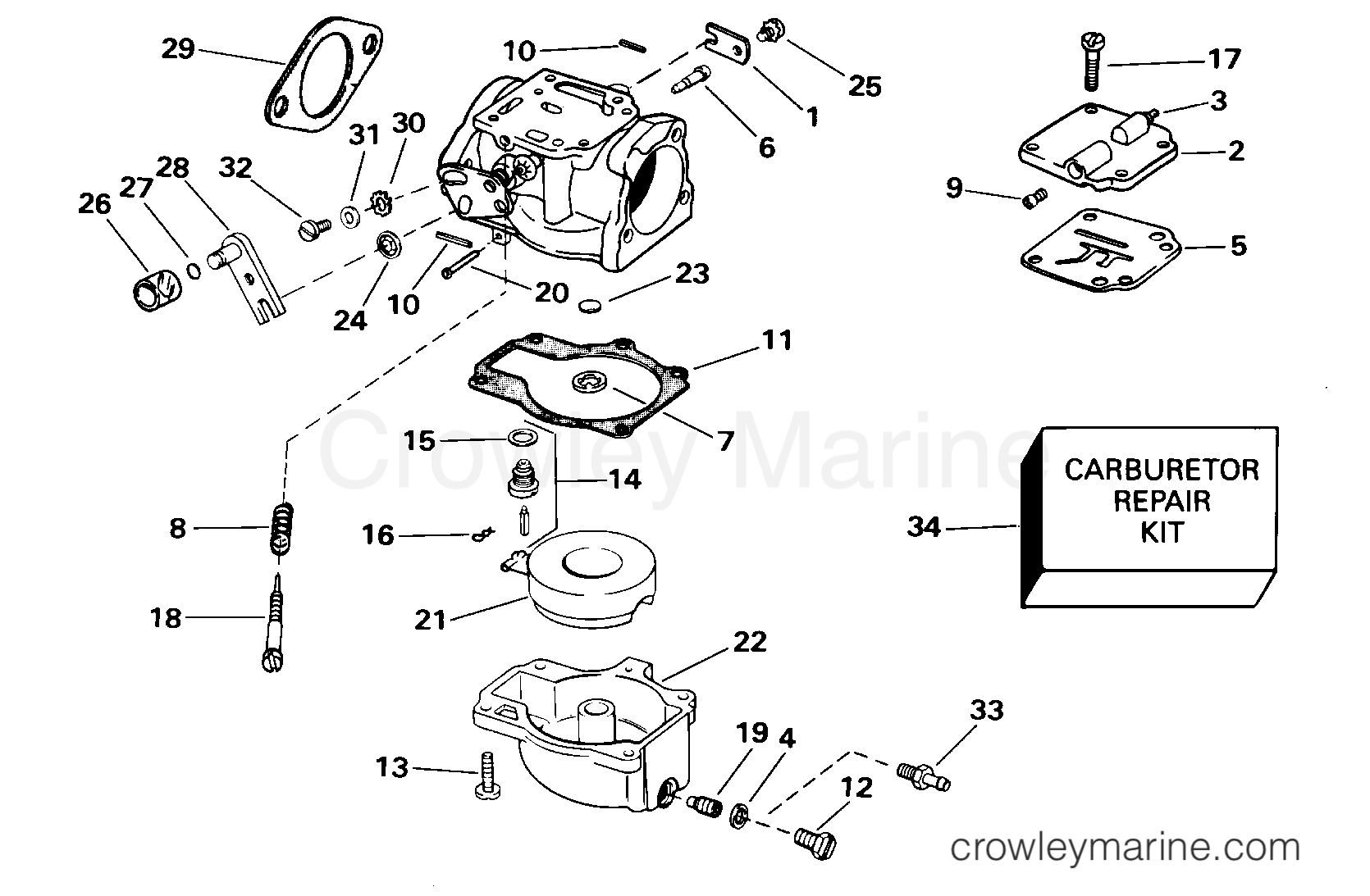 2000 Outboard 30 - J30JRSSB - CARBURETOR