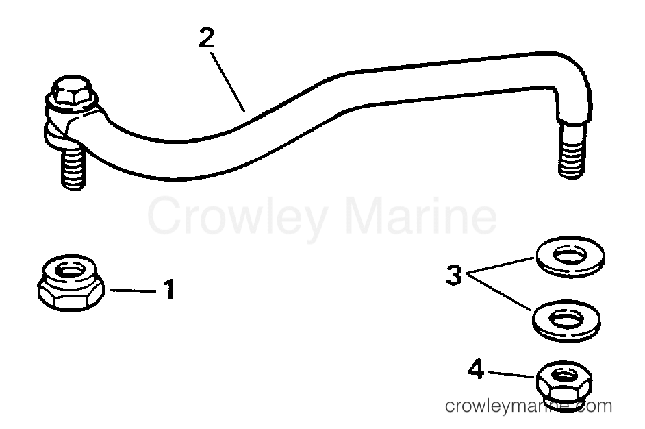 1998 Outboard 9.9 - J10FEXECM - STEERING LINK KIT -- FR, FD MODELS ONLY