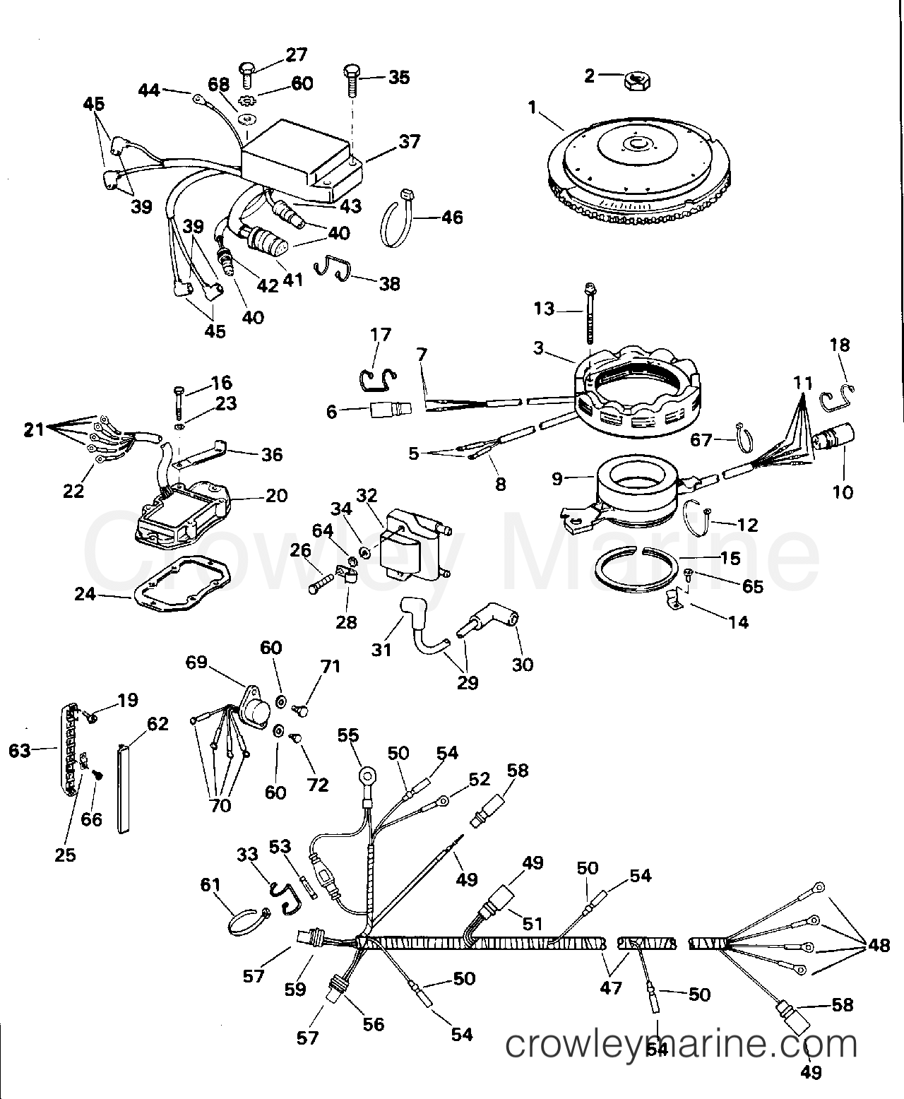 1995 Outboard 85 - J85TTLEOR - IGNITION SYSTEM