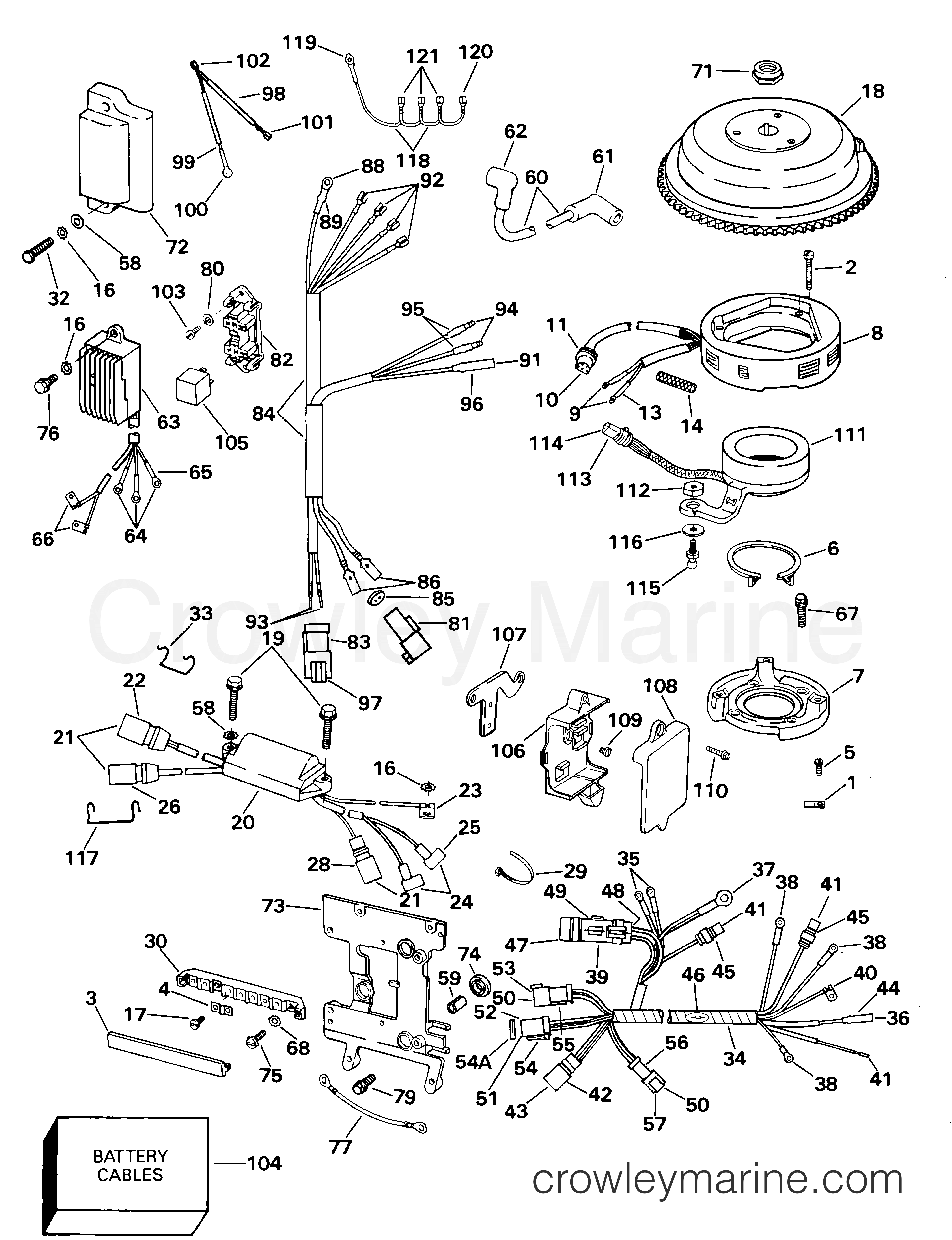 2001 Outboard 50 - BJ50PLSIF - IGNITION SYSTEM - ELECTRIC START