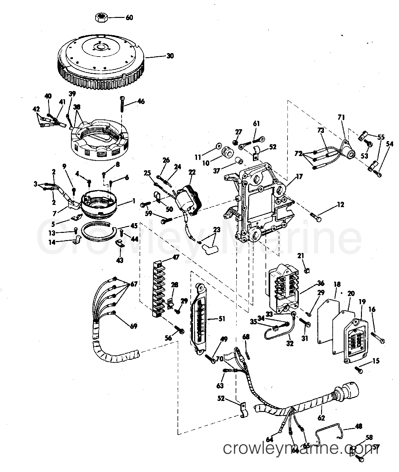 1975 Outboard 50 - 50543B - IGNITION SYSTEM