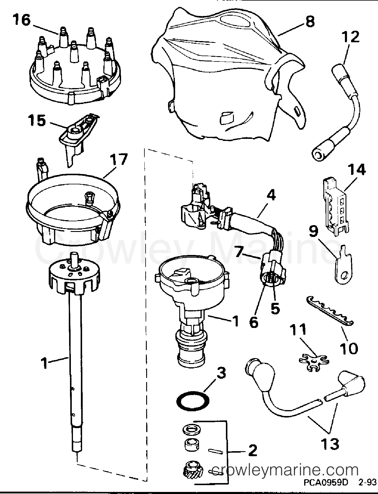 1995 Stern Drive 5.8 - 58FBPHUB - DISTRIBUTOR