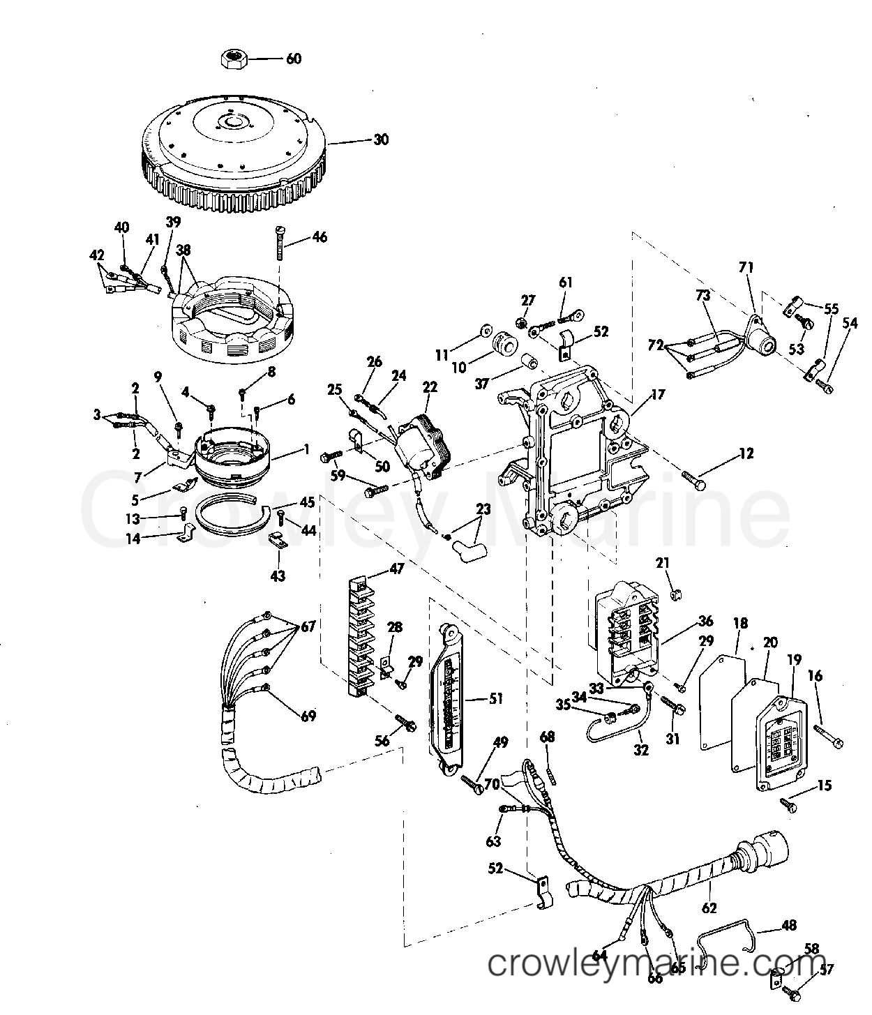 1975 Outboard 50 - 50ES75B - IGNITION SYSTEM