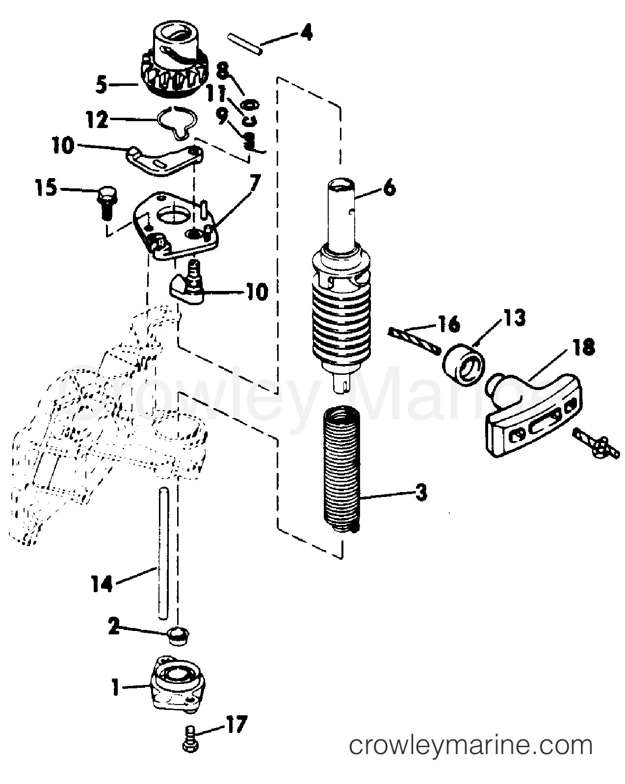 1979 Outboard 6 - 6904E - REWIND STARTER