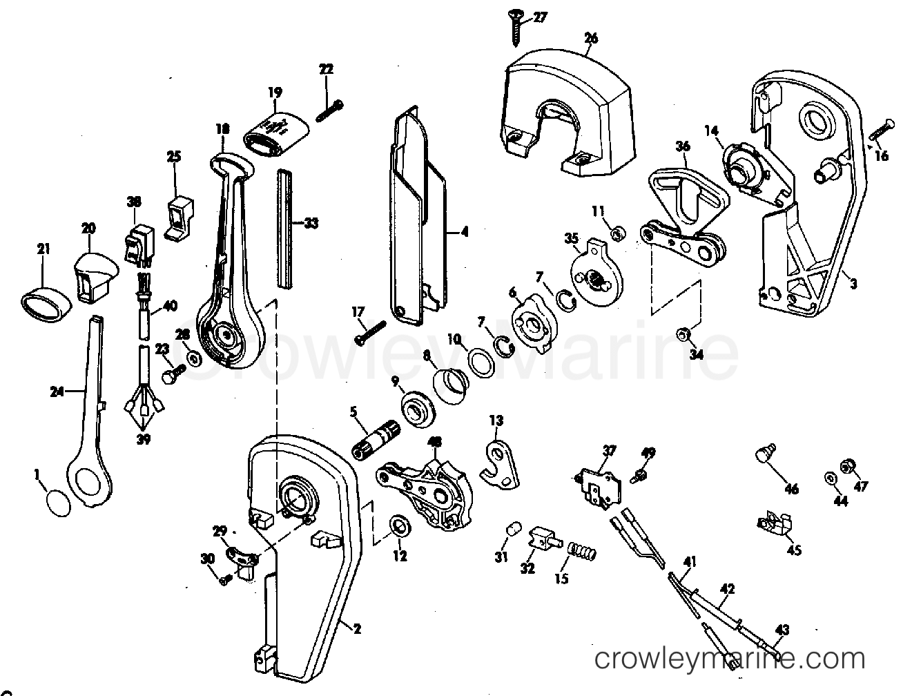 1981 Rigging Accessories - Remote Controls - REMOTE CONTROL ASSEMBLY BINNACLE MOUNT (7.5 235)