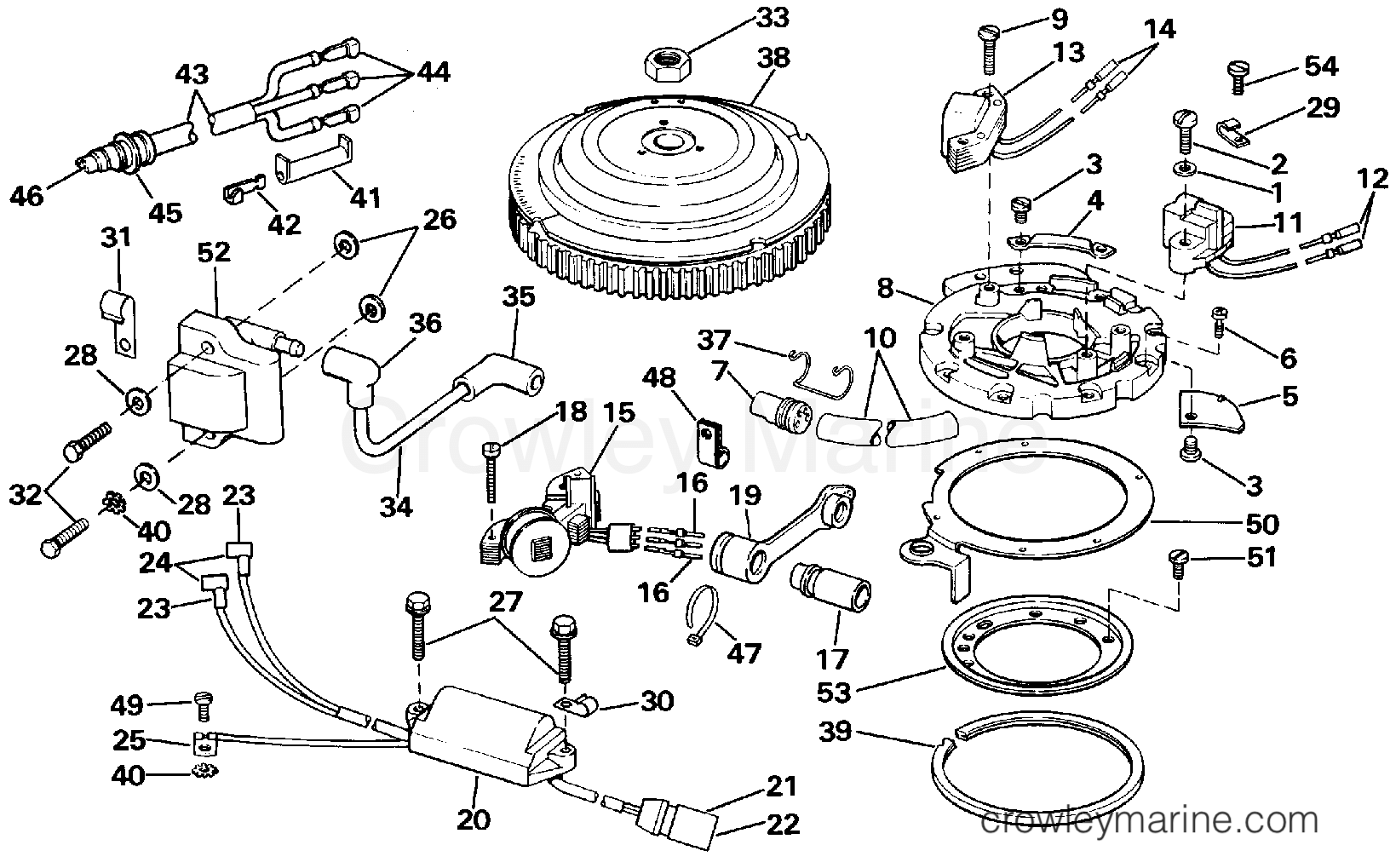 1988 Outboard 45 - S45RCR - IGNITION SYSTEM
