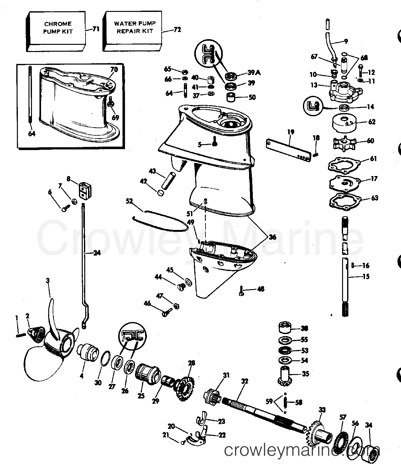 1983 Outboard 25 - J25ECTD - GEARCASE